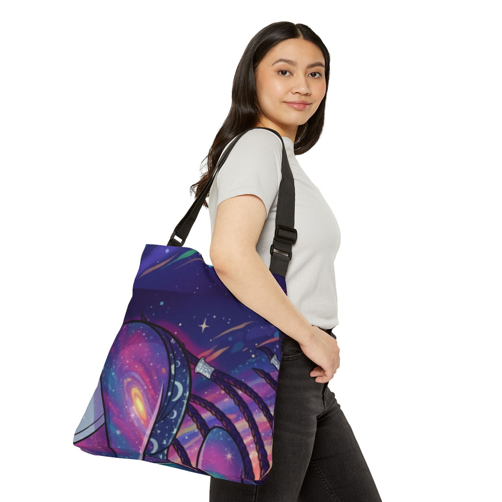 Astro Babe Adjustable Tote Bag — Celestial Space Babe Canvas Tote