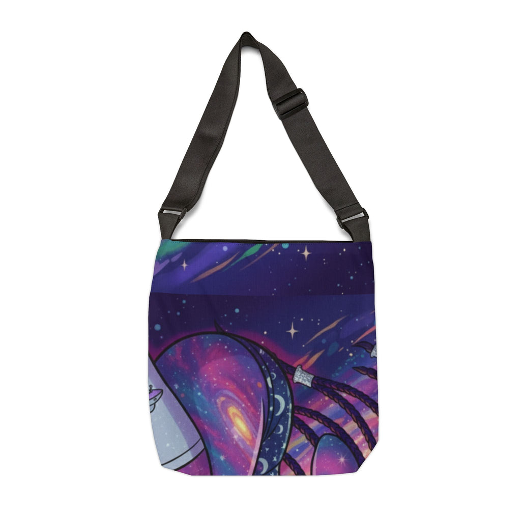 Astro Babe Adjustable Tote Bag — Celestial Space Babe Canvas Tote