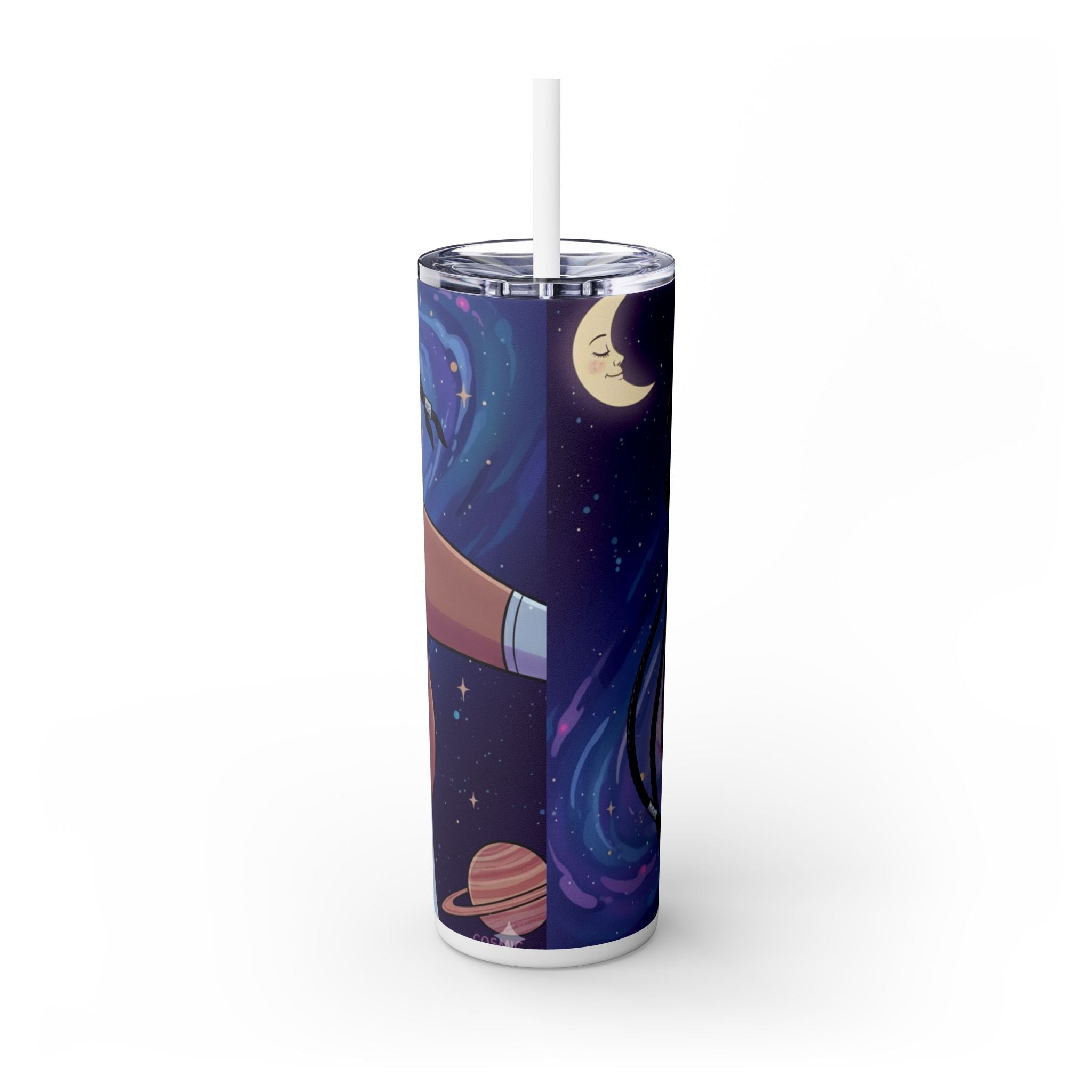 Astro Babe Skinny Tumbler — 20oz Cosmic Straw Cup