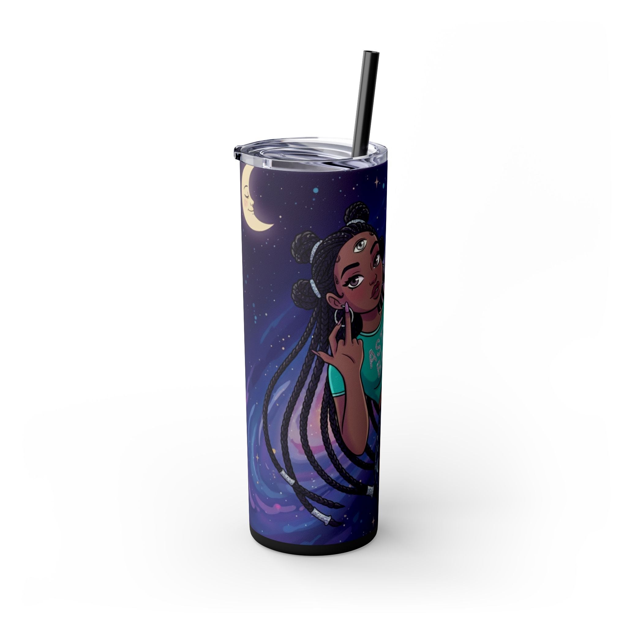 Astro Babe Skinny Tumbler — 20oz Cosmic Straw Cup