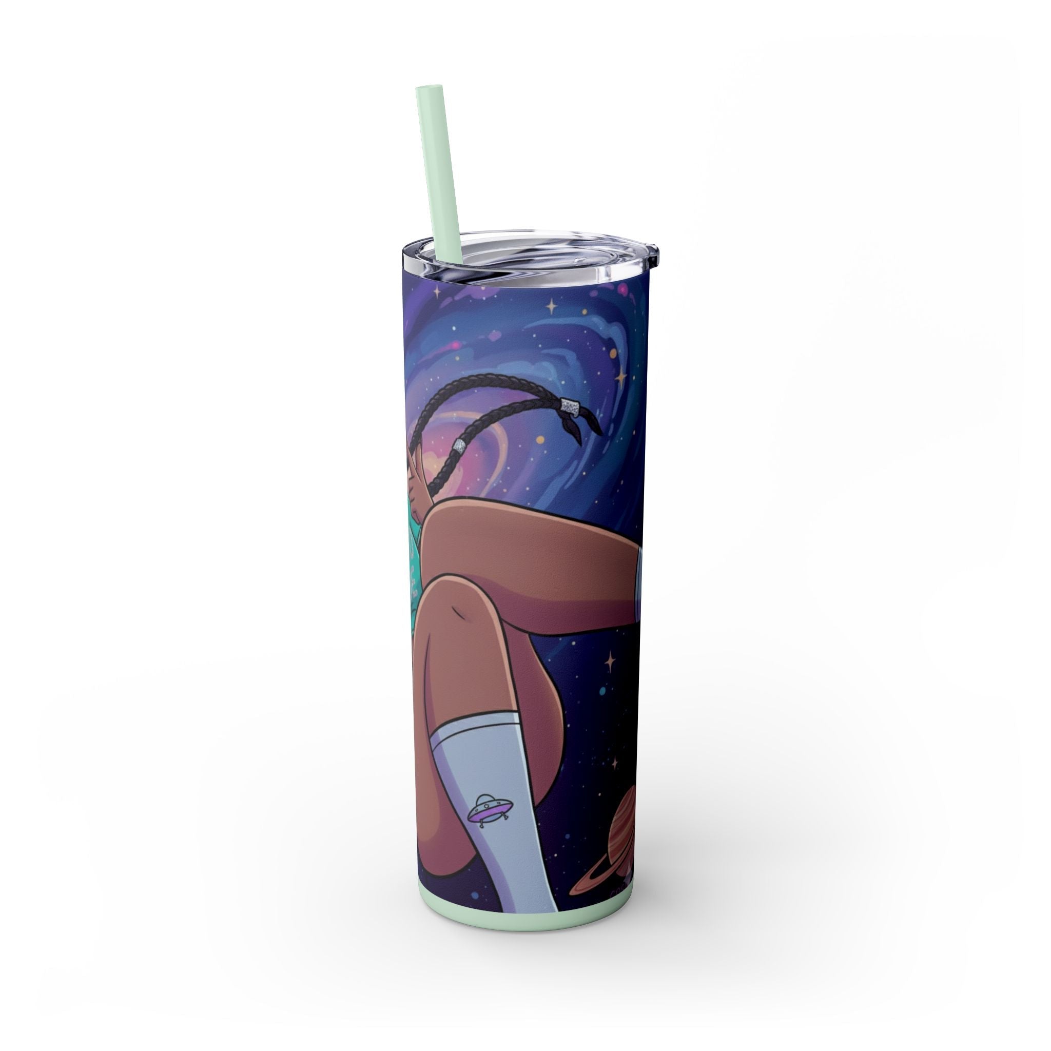 Astro Babe Skinny Tumbler — 20oz Cosmic Straw Cup