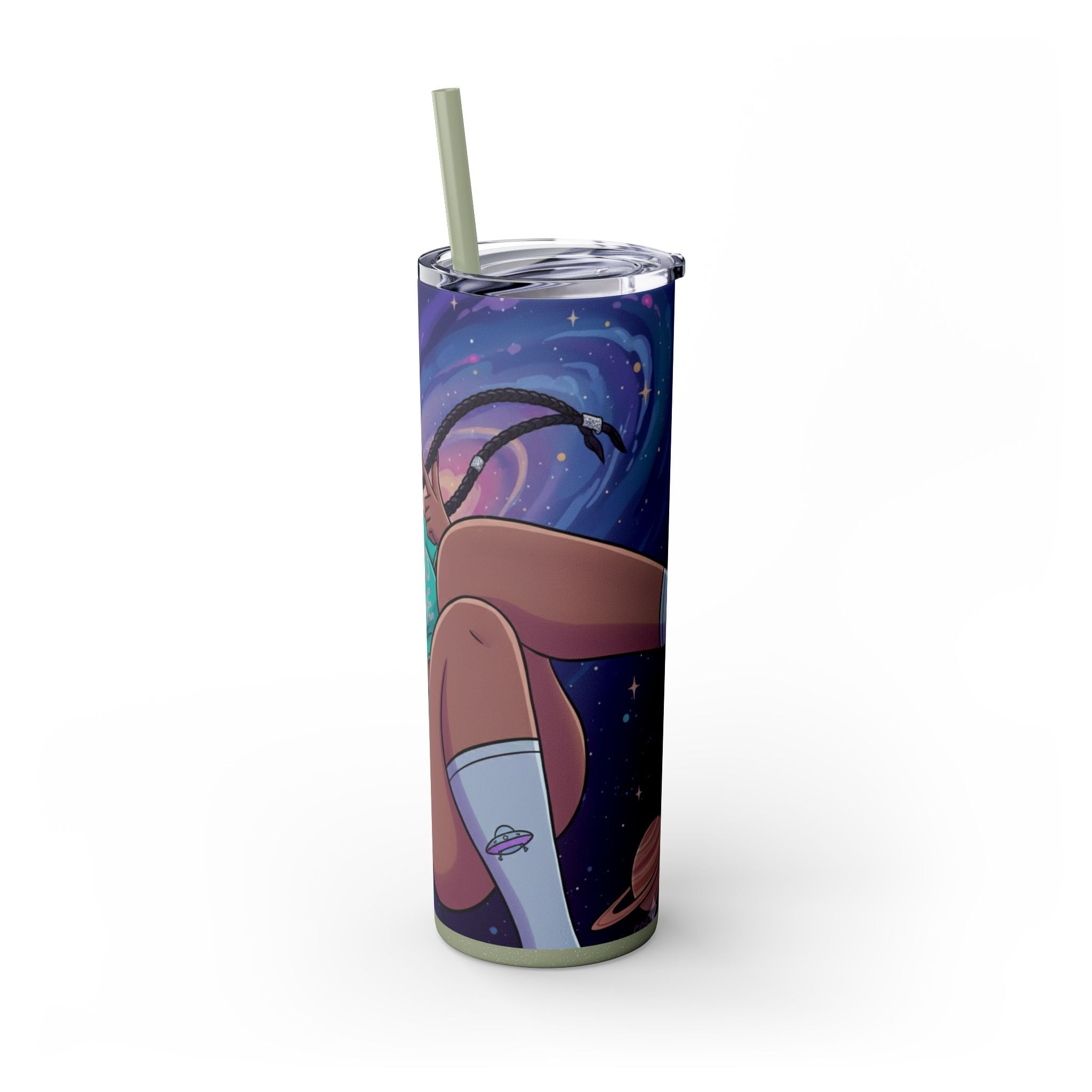 Astro Babe Skinny Tumbler — 20oz Cosmic Straw Cup
