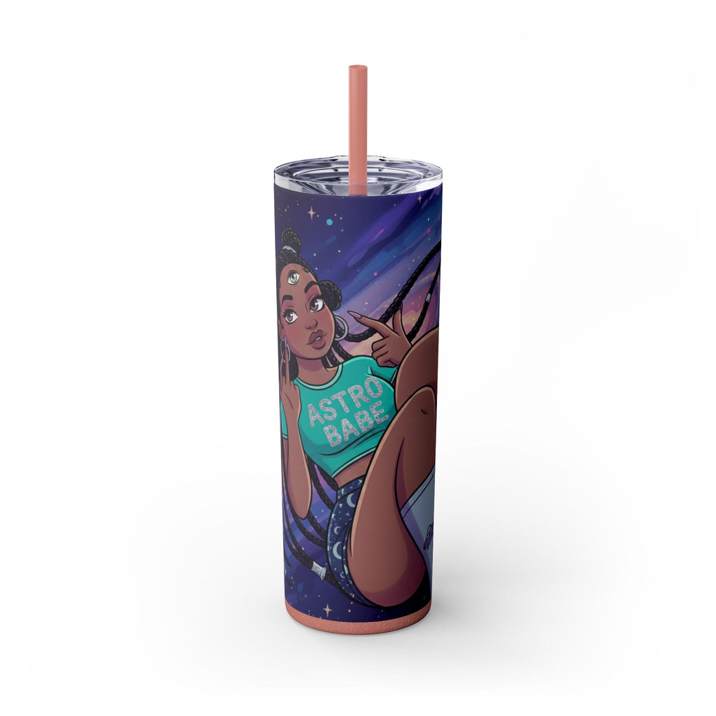 Astro Babe Skinny Tumbler — 20oz Cosmic Straw Cup