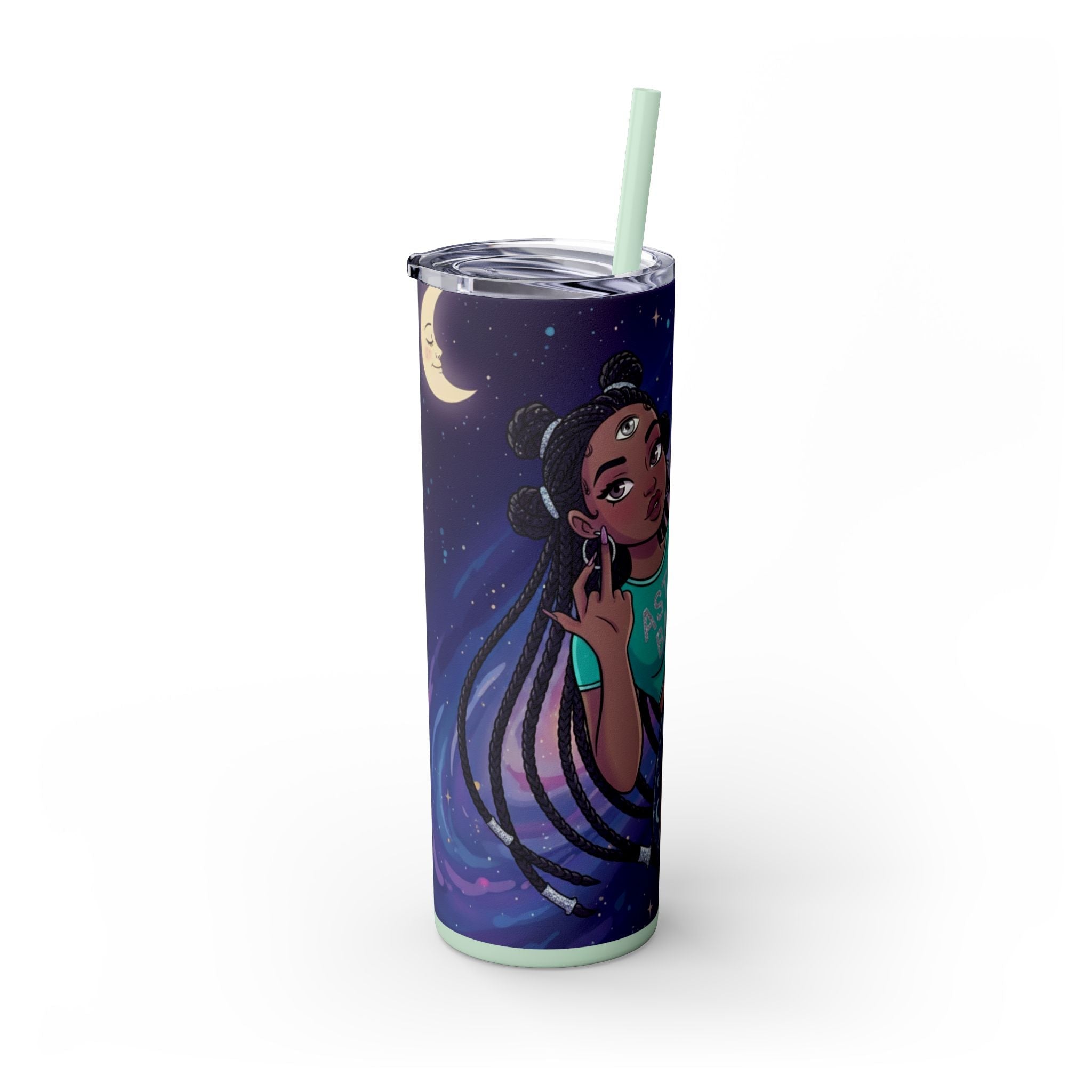Astro Babe Skinny Tumbler — 20oz Cosmic Straw Cup