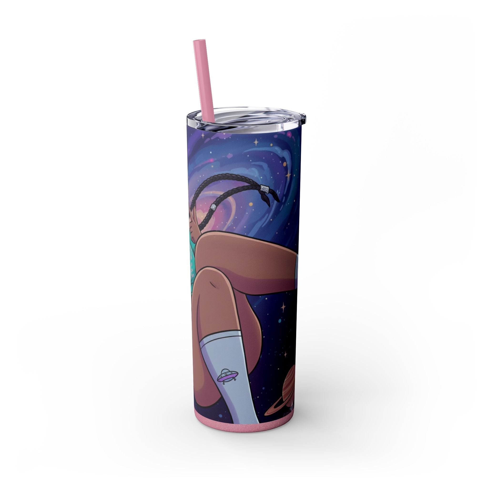 Astro Babe Skinny Tumbler — 20oz Cosmic Straw Cup