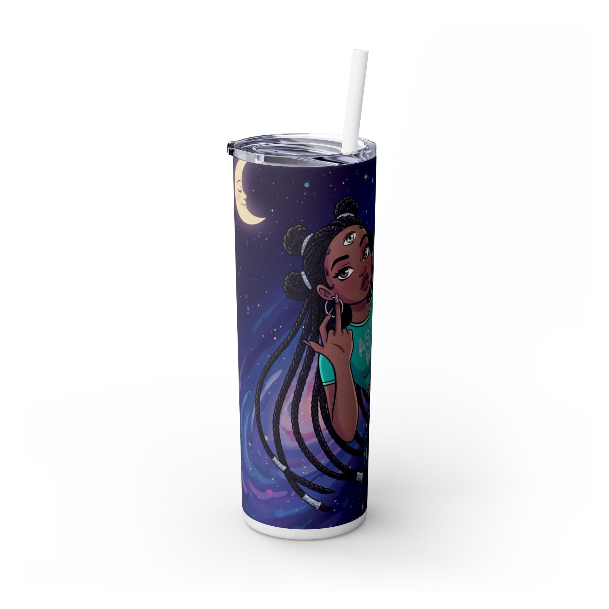 Astro Babe Skinny Tumbler — 20oz Cosmic Straw Cup