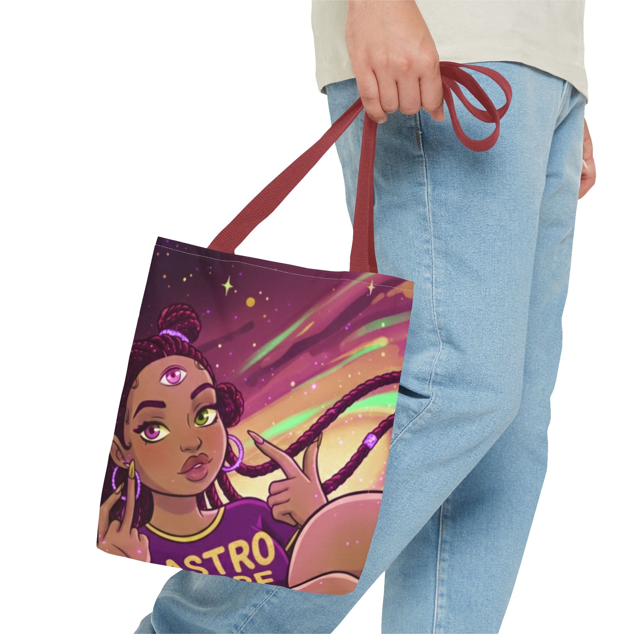 Astro Babe Three Eyes Tote Bag — Cosmic Eye Print