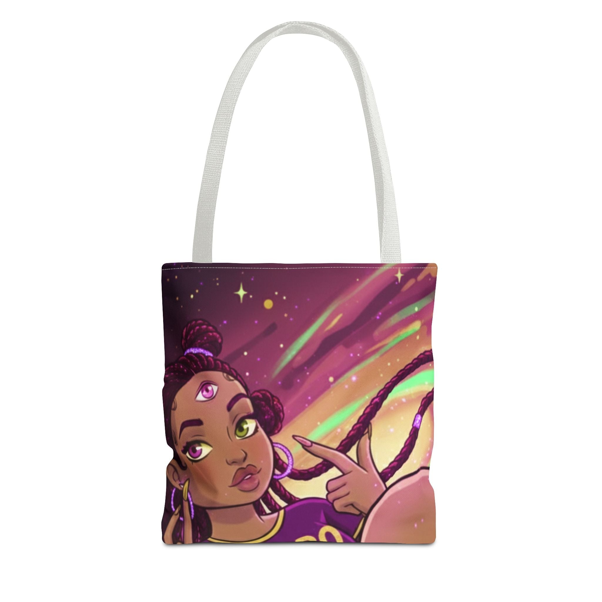 Astro Babe Three Eyes Tote Bag — Cosmic Eye Print