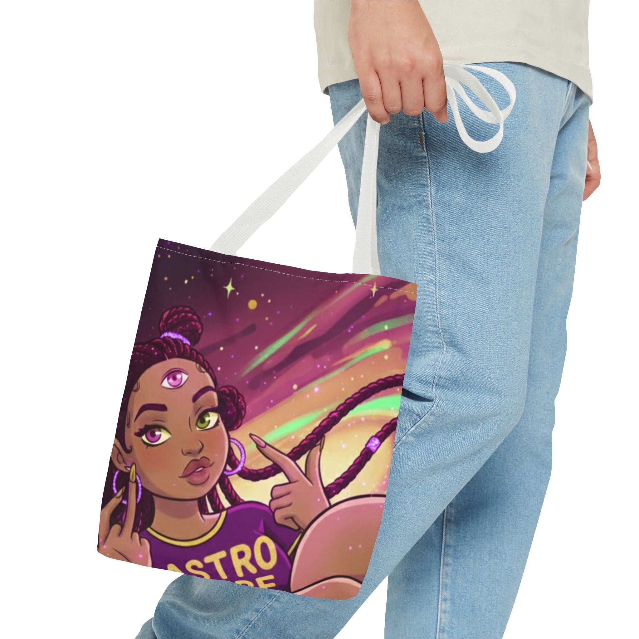 Astro Babe Three Eyes Tote Bag — Cosmic Eye Print