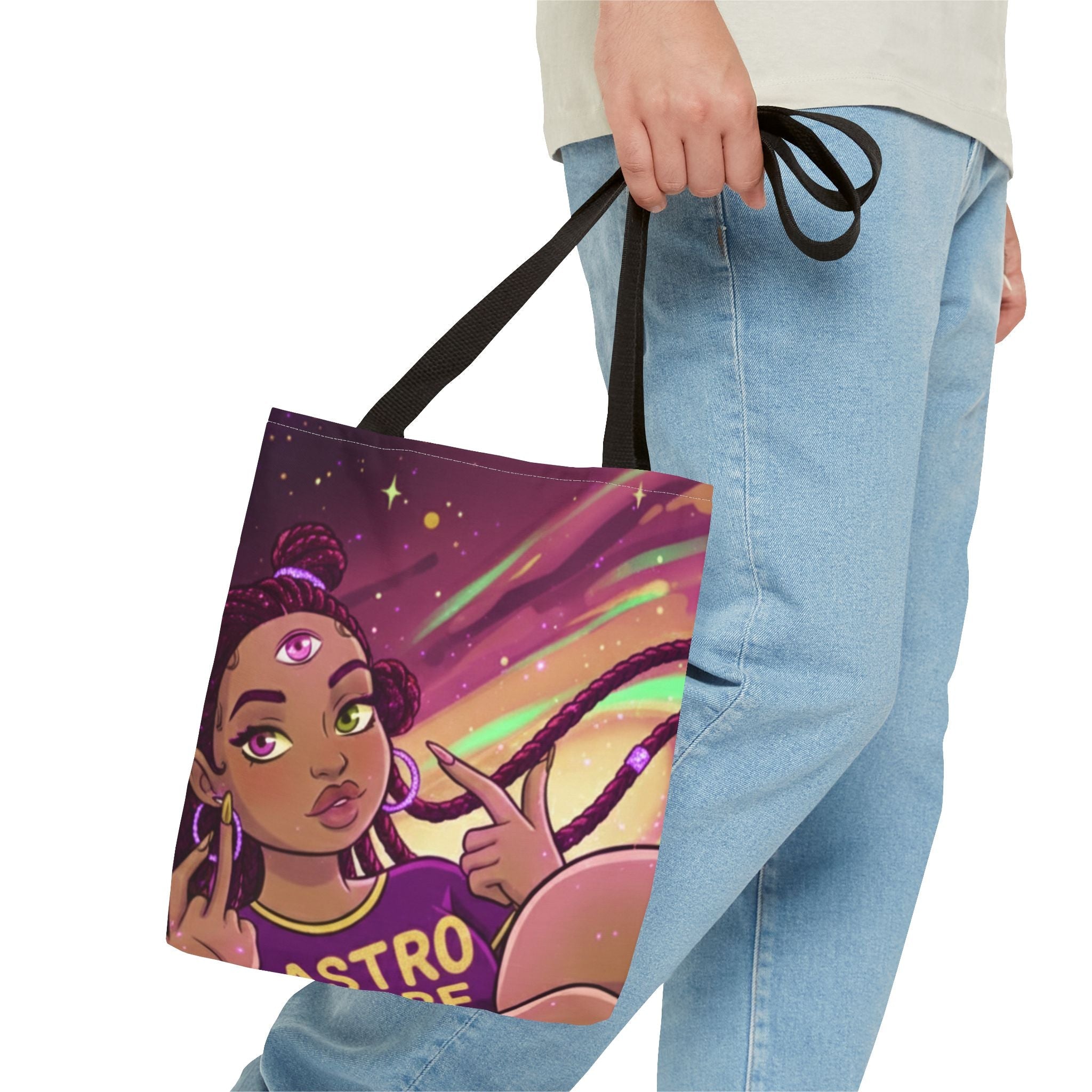 Astro Babe Three Eyes Tote Bag — Cosmic Eye Print