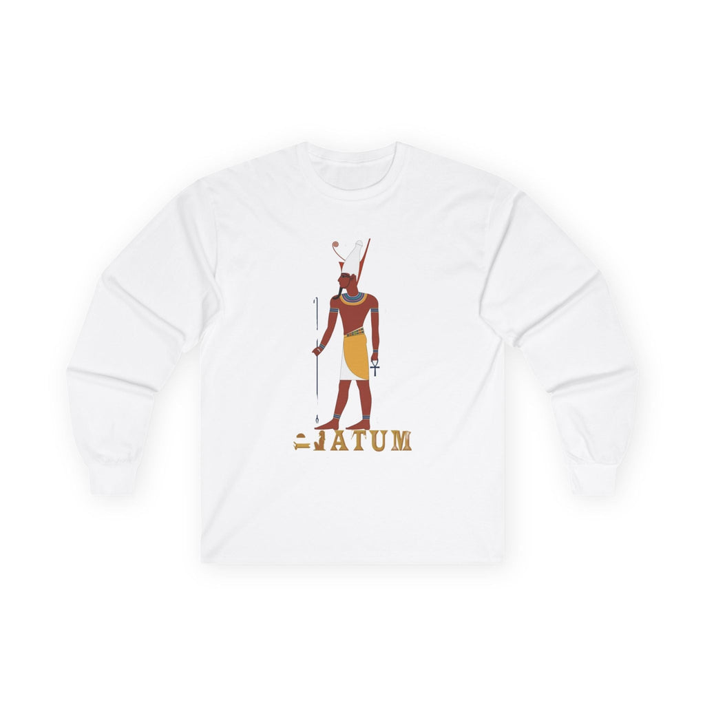 Atum Egyptian Deity Long Sleeve Tee — Mythic Symbolic Cotton Shirt Printify