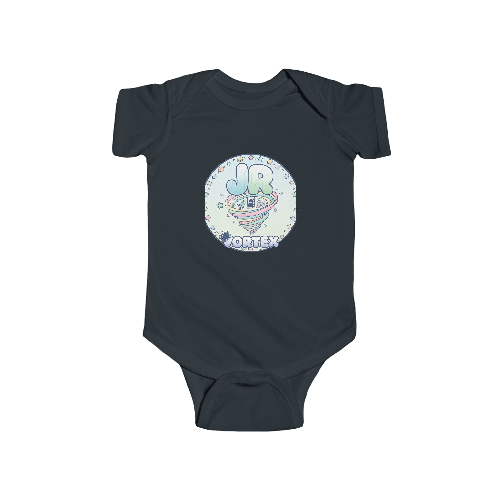 Baby Bodysuit — 'JR Rocket' Pastel Space Graphic Infant Onesie Printify