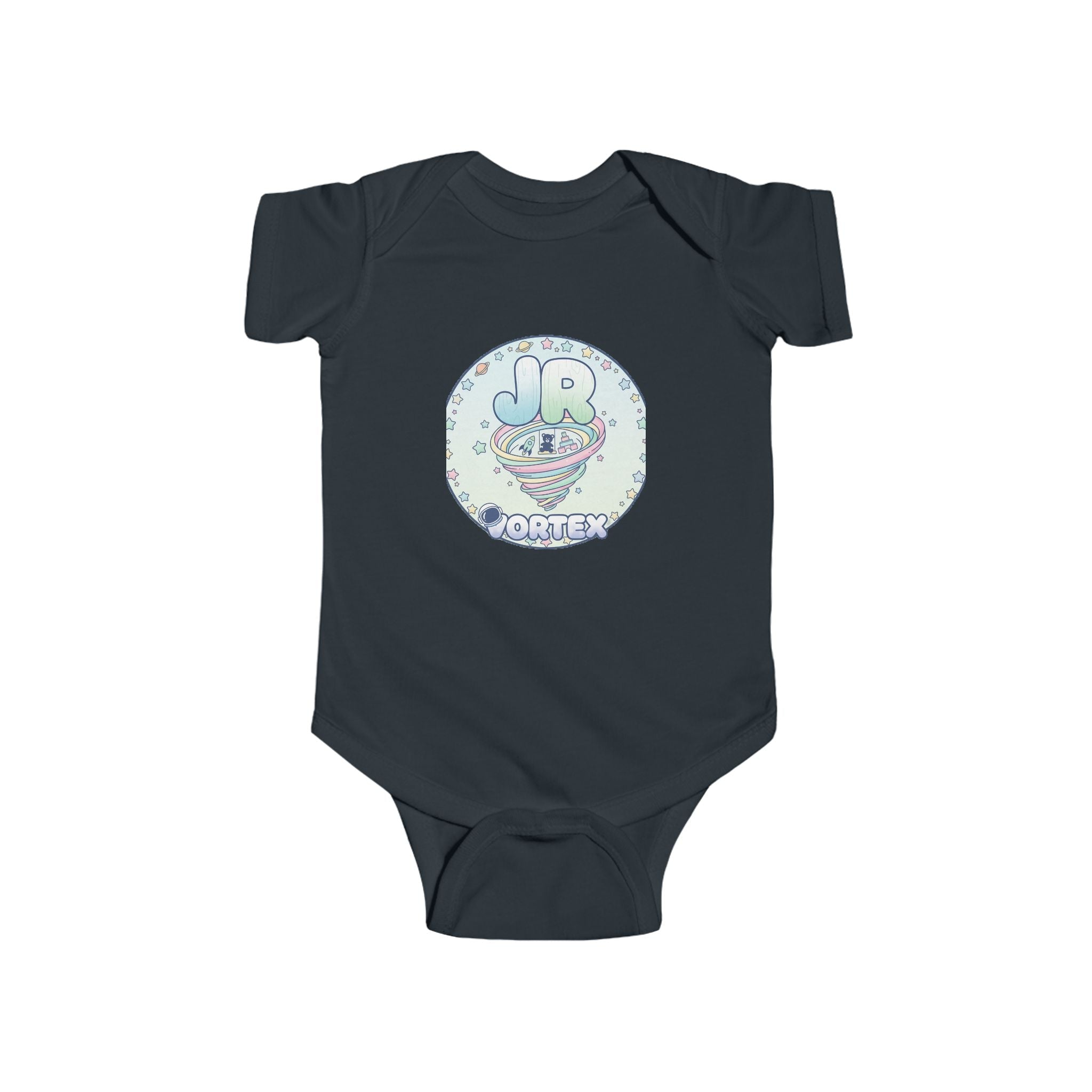 Baby Bodysuit — 'JR Rocket' Pastel Space Graphic Infant Onesie Printify