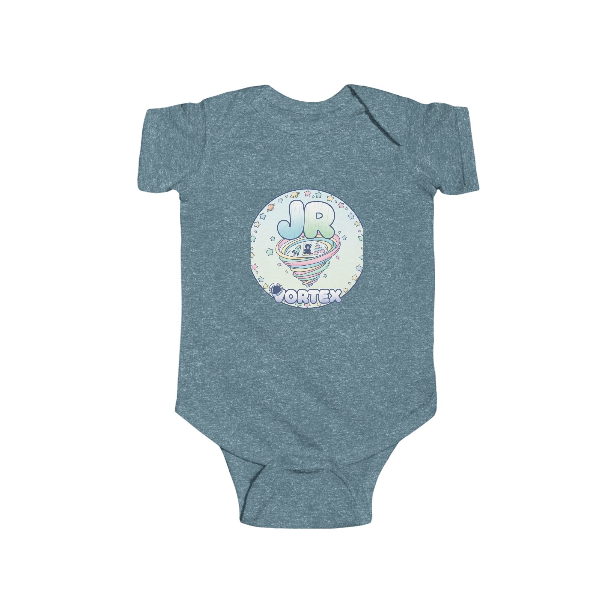 Baby Bodysuit — 'JR Rocket' Pastel Space Graphic Infant Onesie Printify