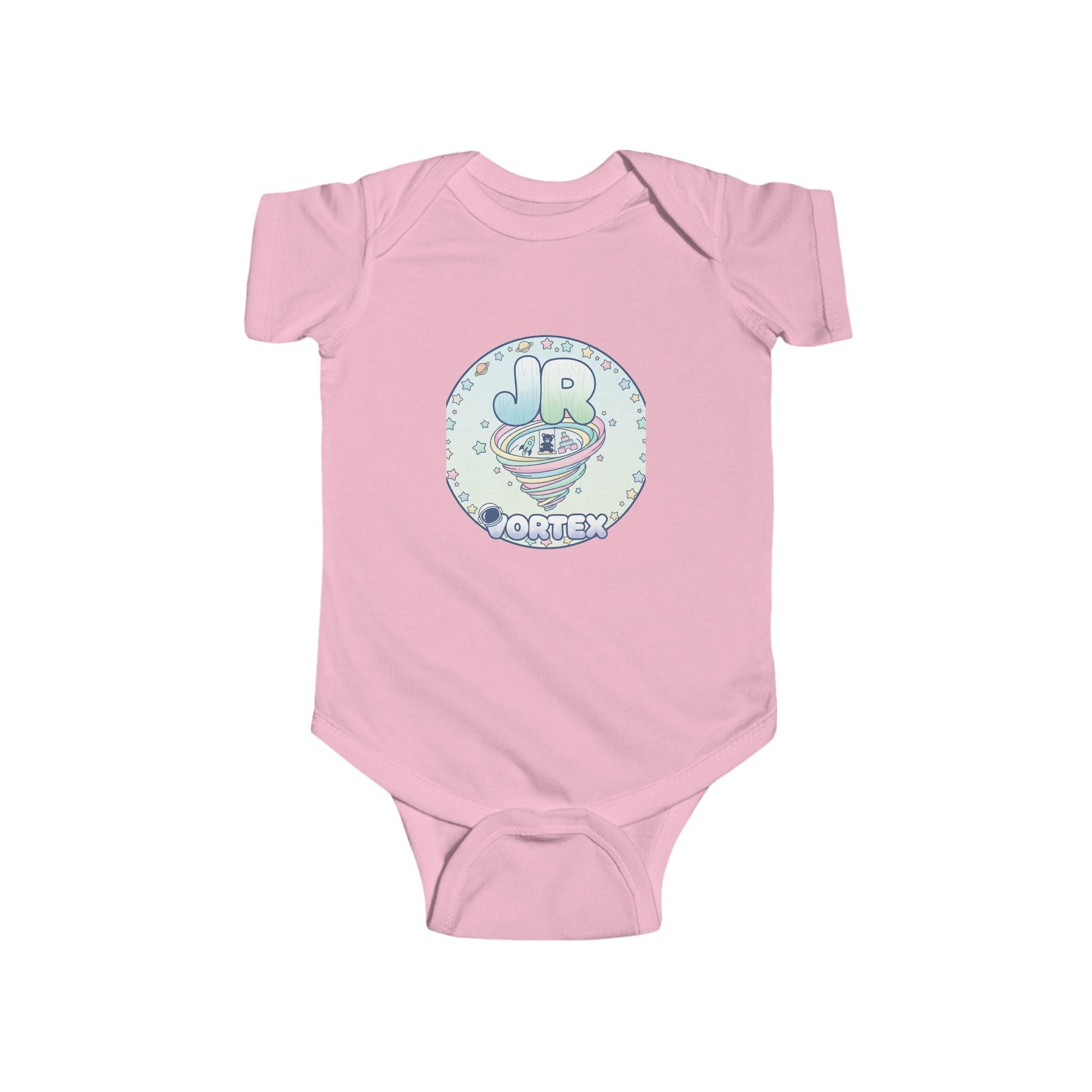 Baby Bodysuit — 'JR Rocket' Pastel Space Graphic Infant Onesie Printify