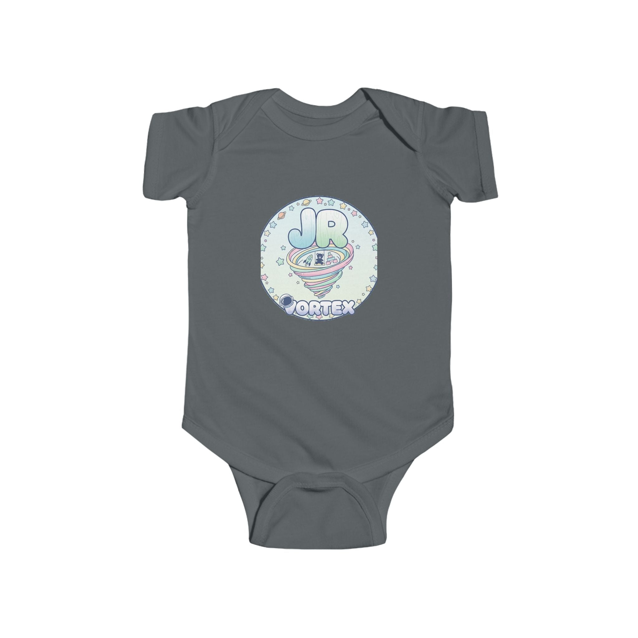 Baby Bodysuit — 'JR Rocket' Pastel Space Graphic Infant Onesie Printify