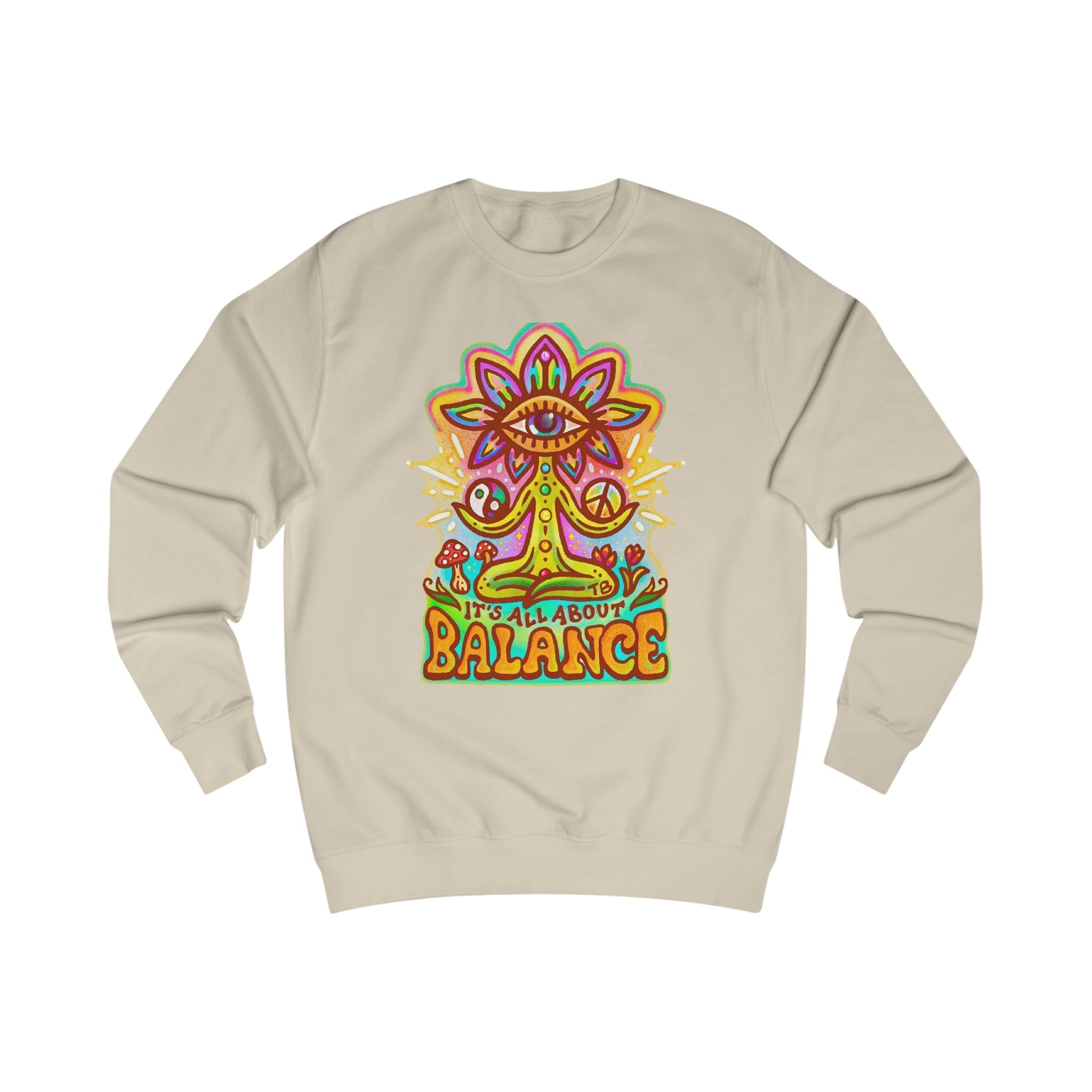 Balance Sweatshirt — "It’s All About Balance" Inspirational Crewneck Printify