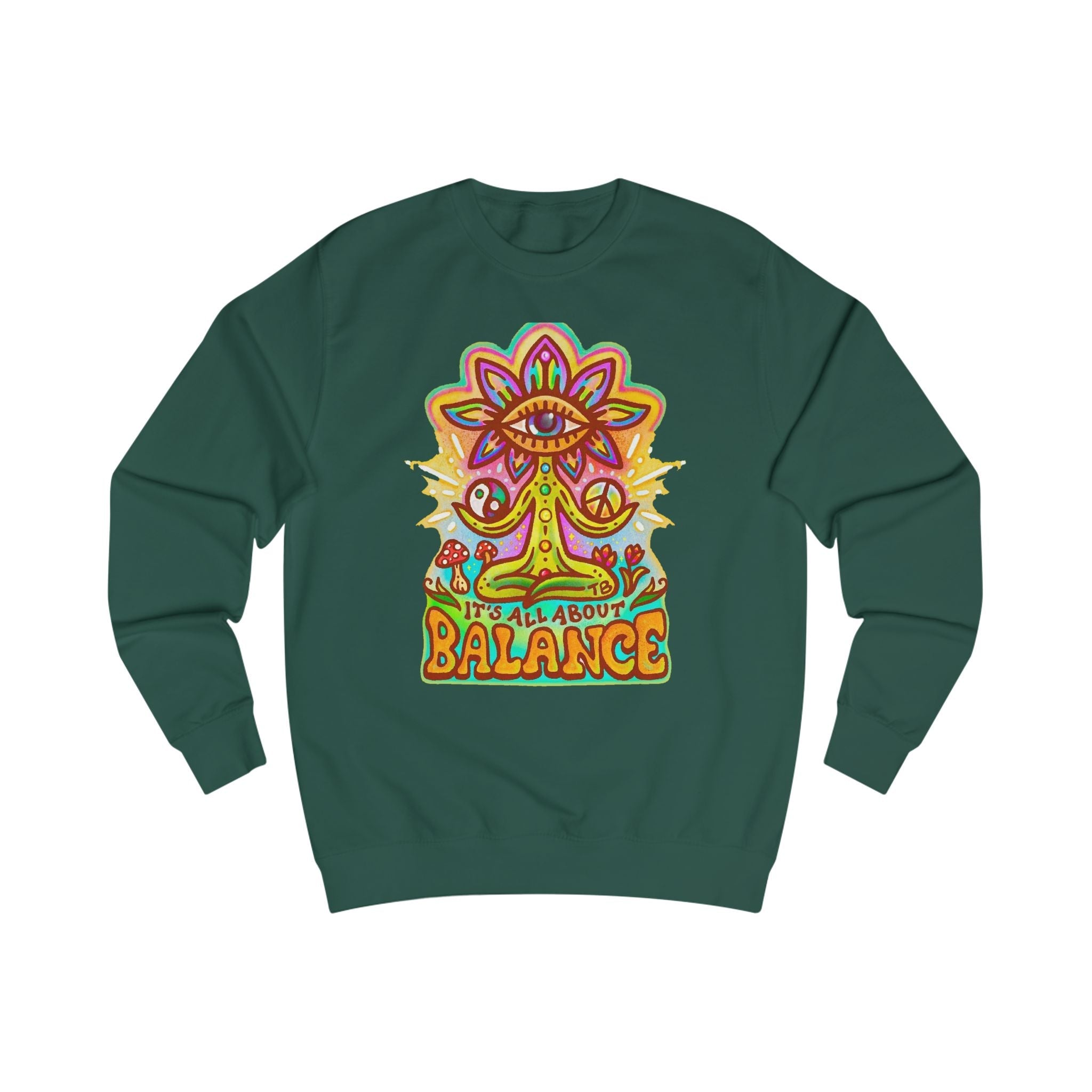 Balance Sweatshirt — "It’s All About Balance" Inspirational Crewneck Printify