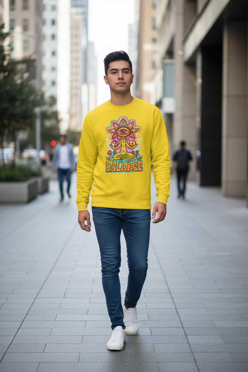 Balance Sweatshirt Yellow — Clean Street Lifestyle
