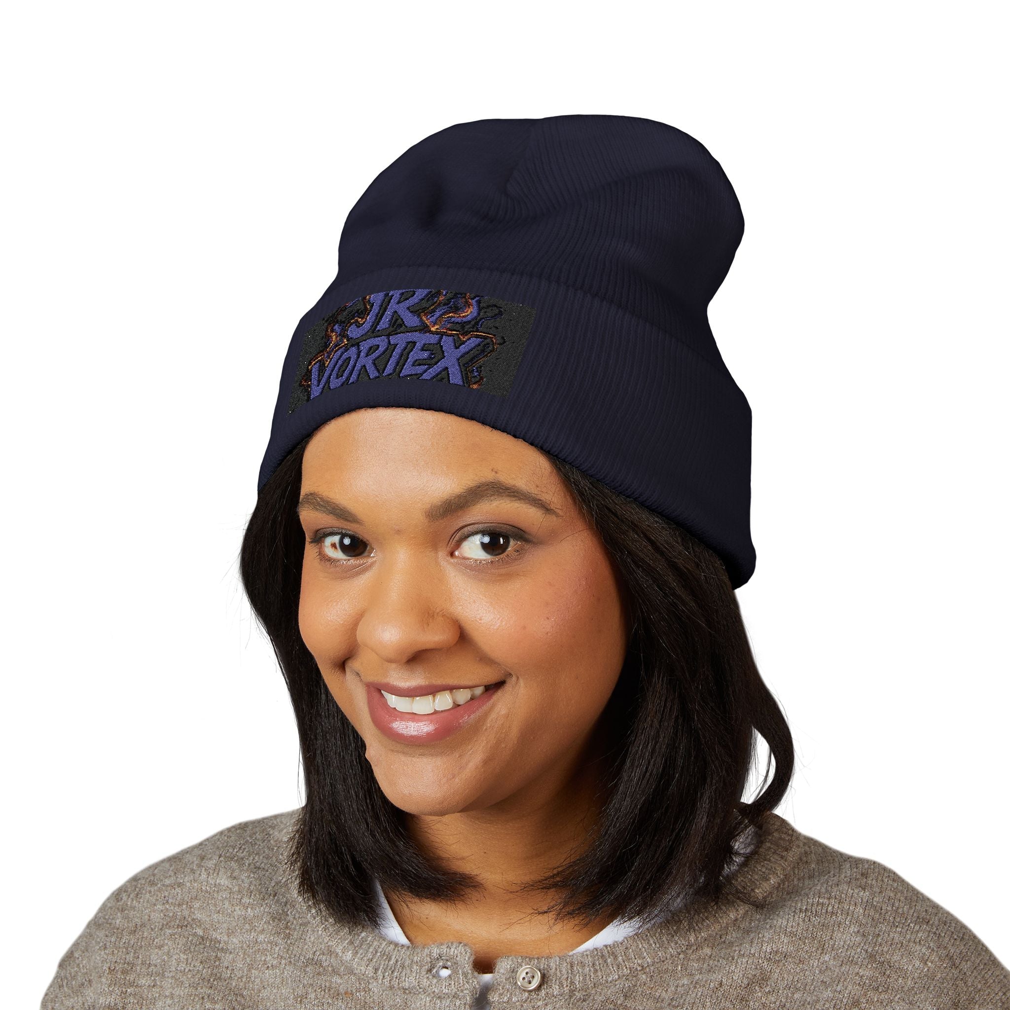 Beanie Hat Embroidered with JR Vortex Design✨️