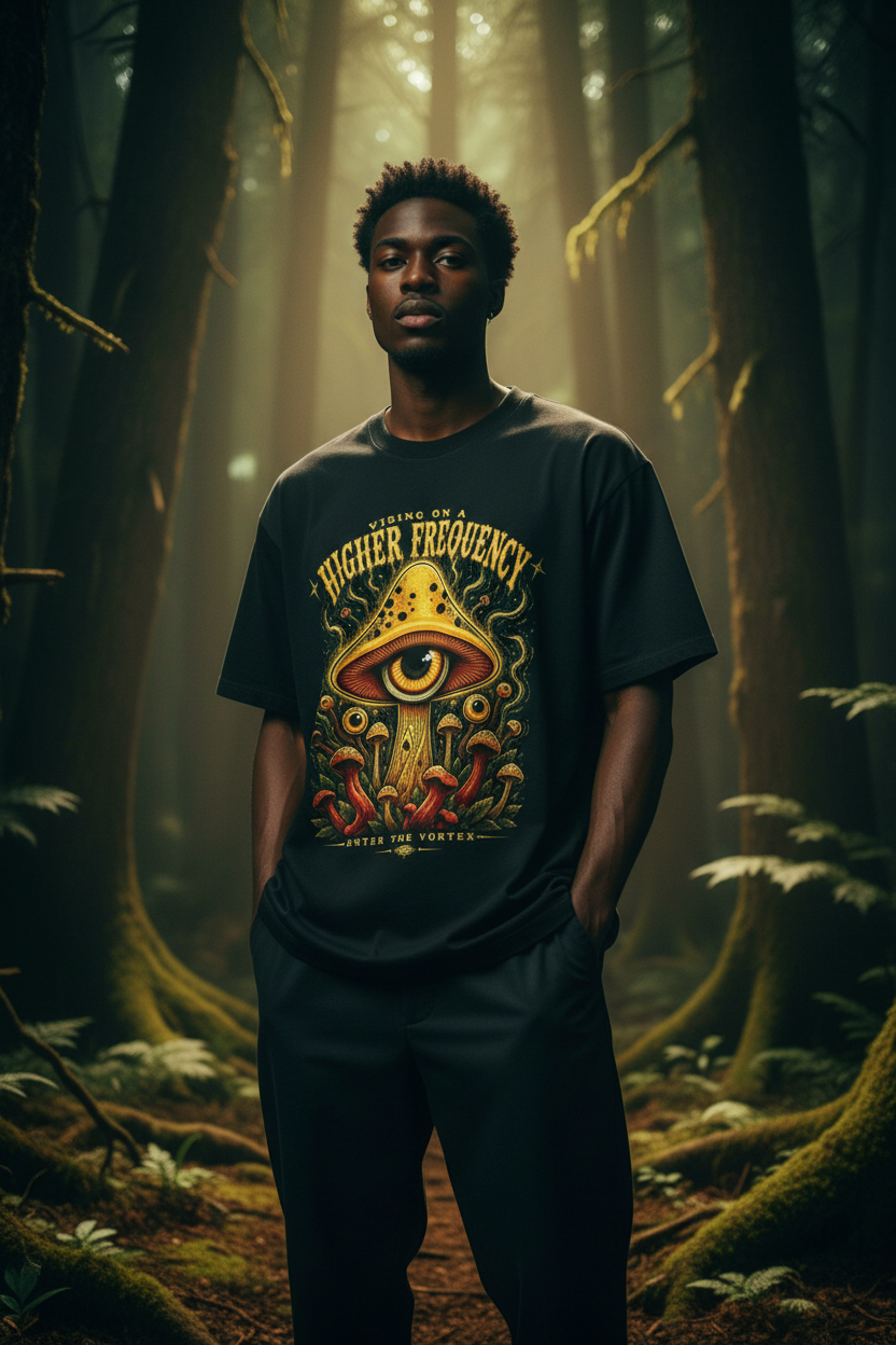 Black Man Forest Night