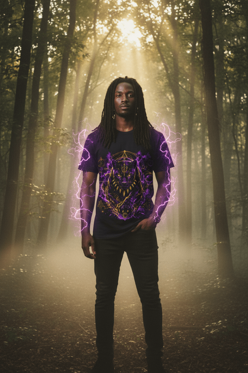 Violet Panther Sacred Geometry — Mystic Forest Editorial