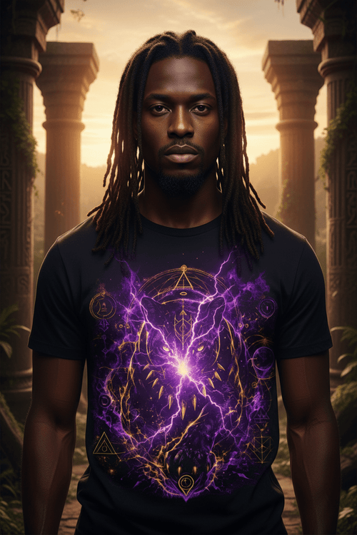 Cosmic Black Panther Editorial Portrait