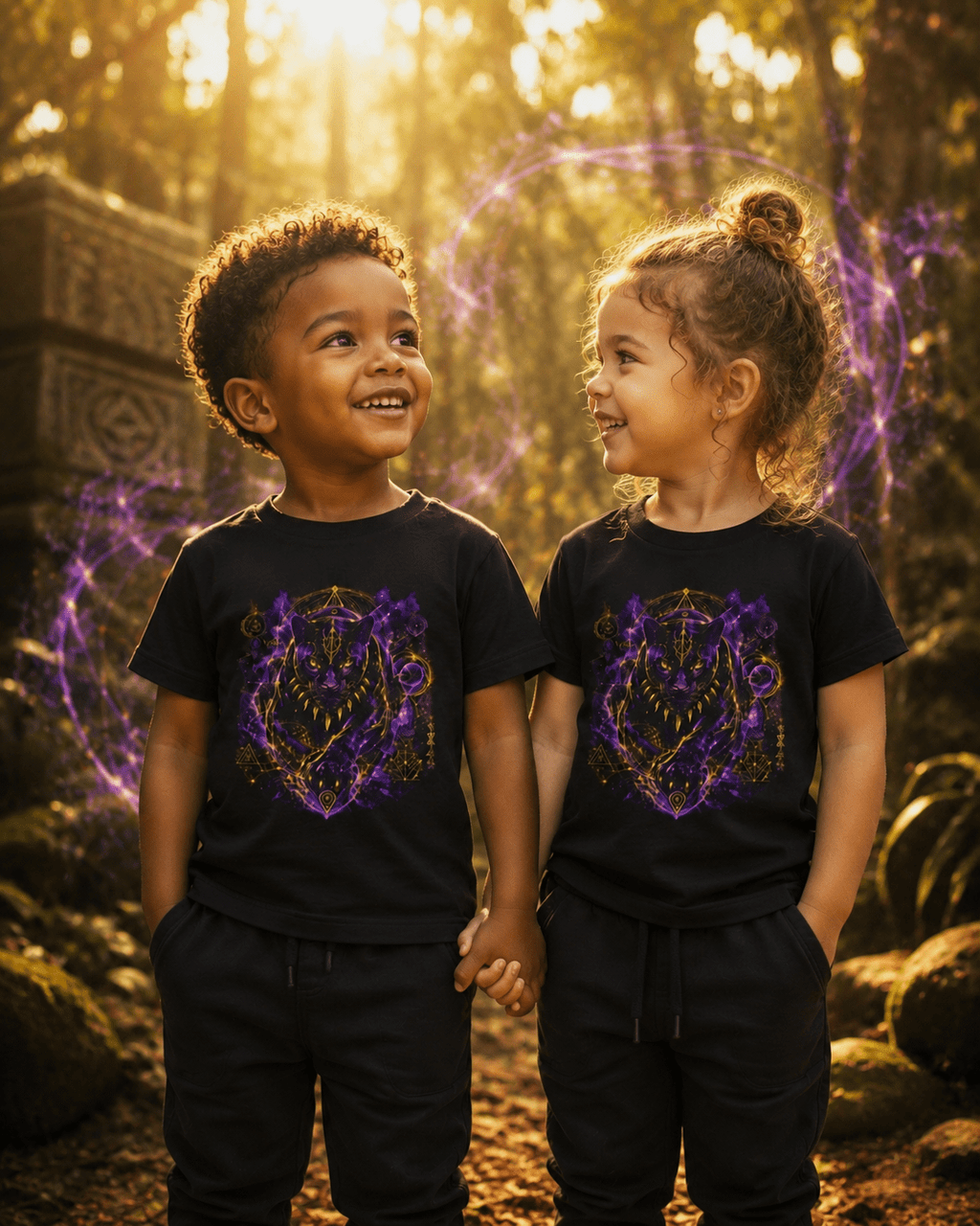 Black Panther Cosmic Guardian Toddler Tee | Earth Frequency Kids | JR Vortex