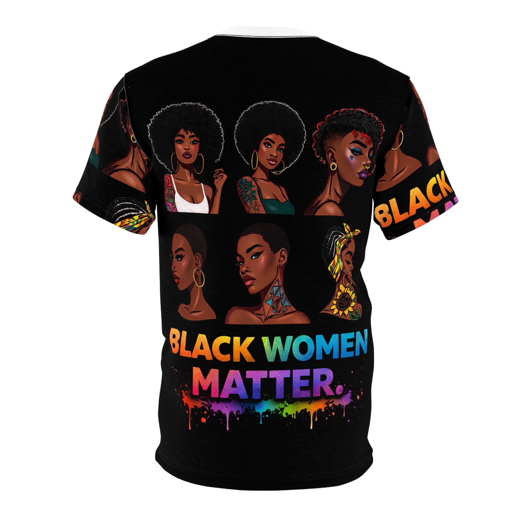Black Women Matter T-Shirt – Afrocentric Pride All-Over Print Printify