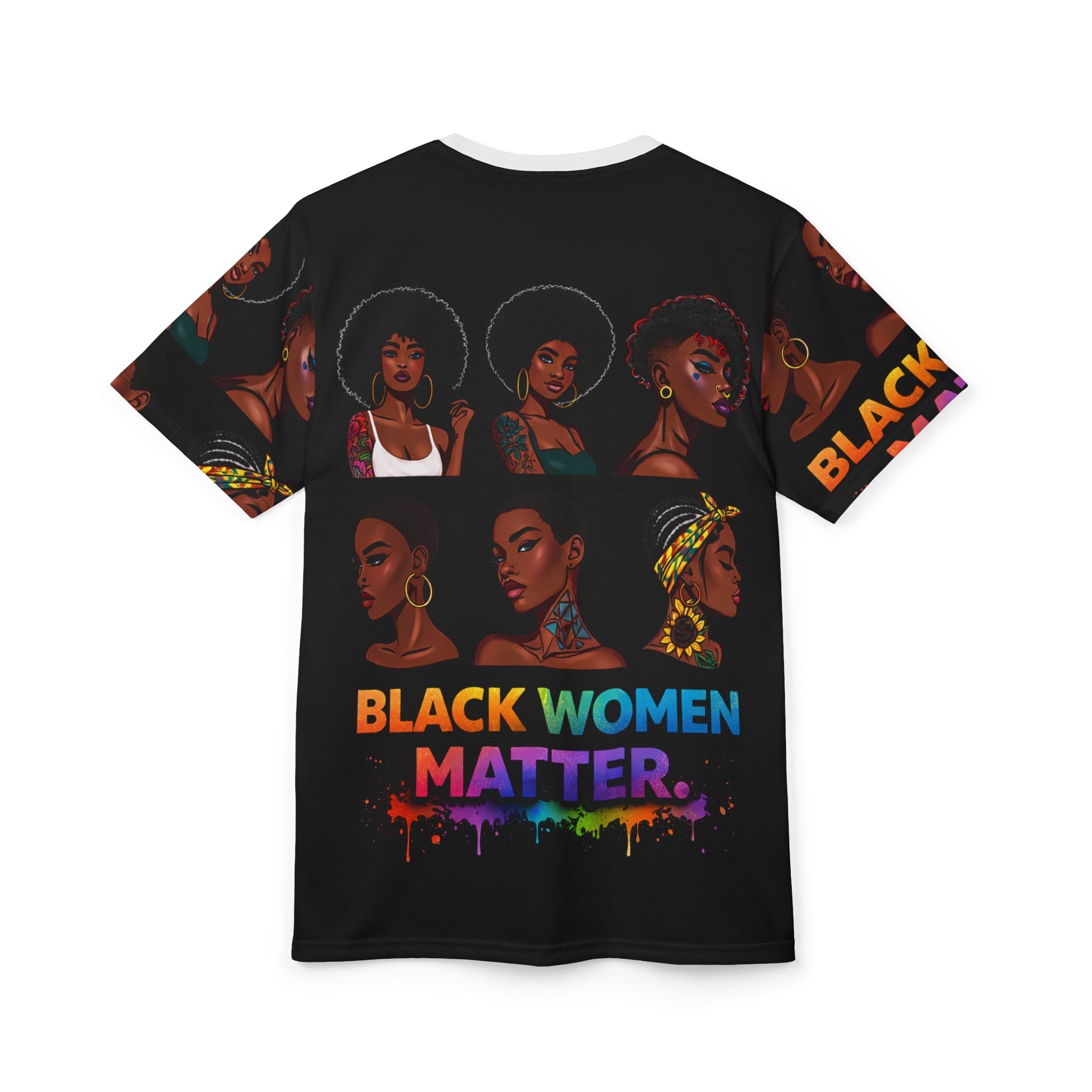 Black Women Matter T-Shirt – Afrocentric Pride All-Over Print Printify