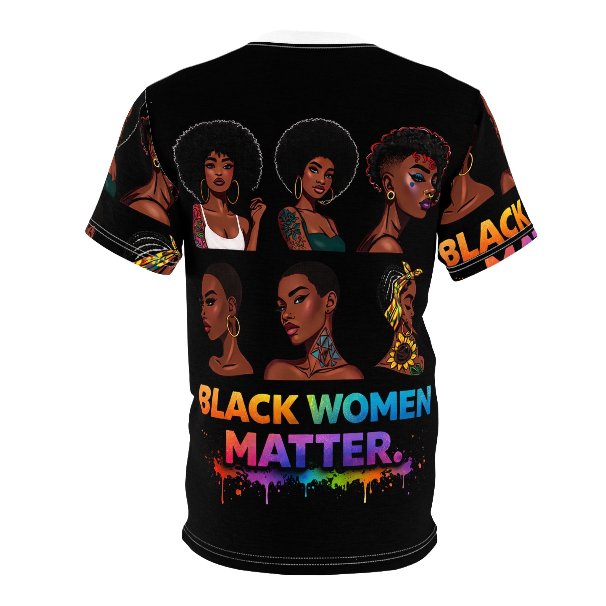 Black Women Matter T-Shirt – Afrocentric Pride All-Over Print Printify