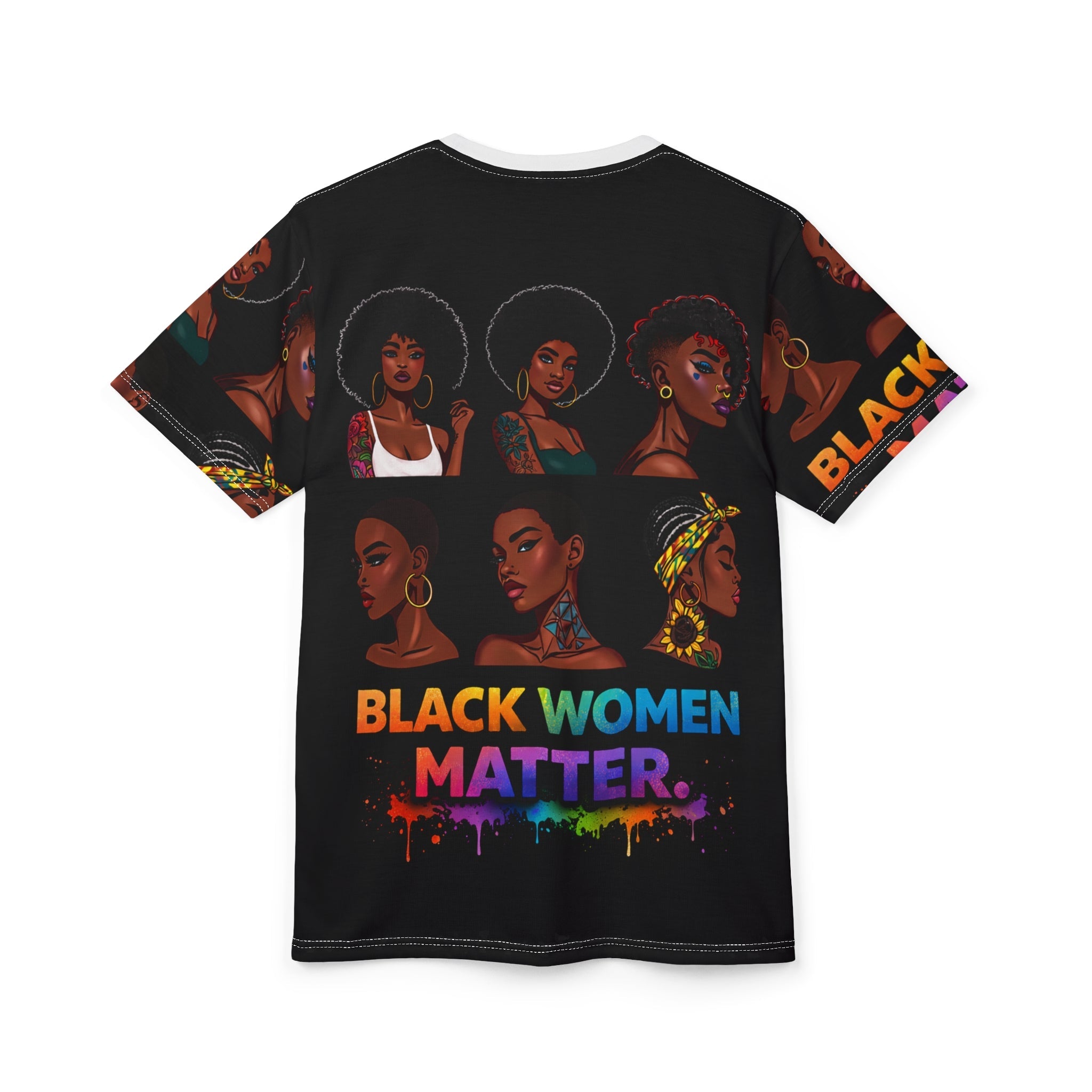 Black Women Matter T-Shirt – Afrocentric Pride All-Over Print Printify