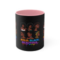 Bold Black Beautiful Accent Mug — Afrocentric Women Portraits, Empowerment Coffee Cup Printify