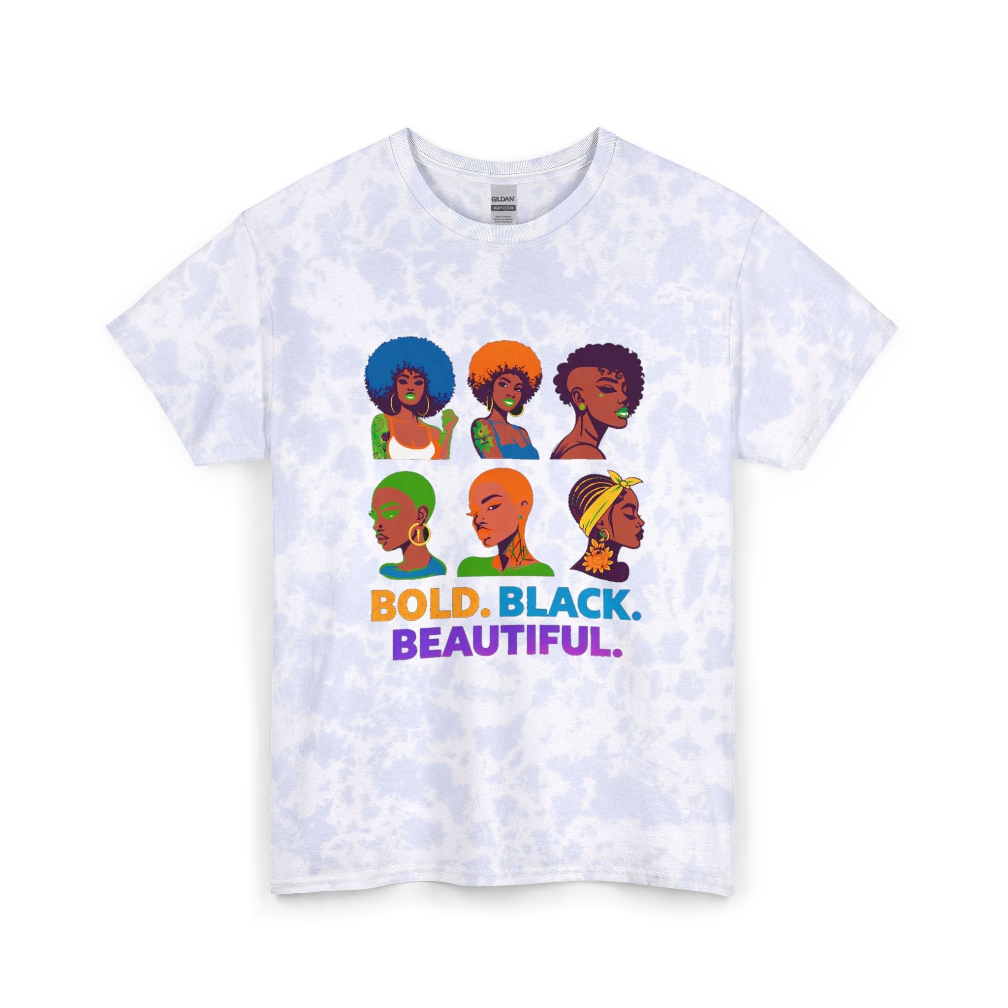 Bold. Black. Beautiful. Tie-Dye Tee — Afrocentric Pride Graphic T-Shirt Printify
