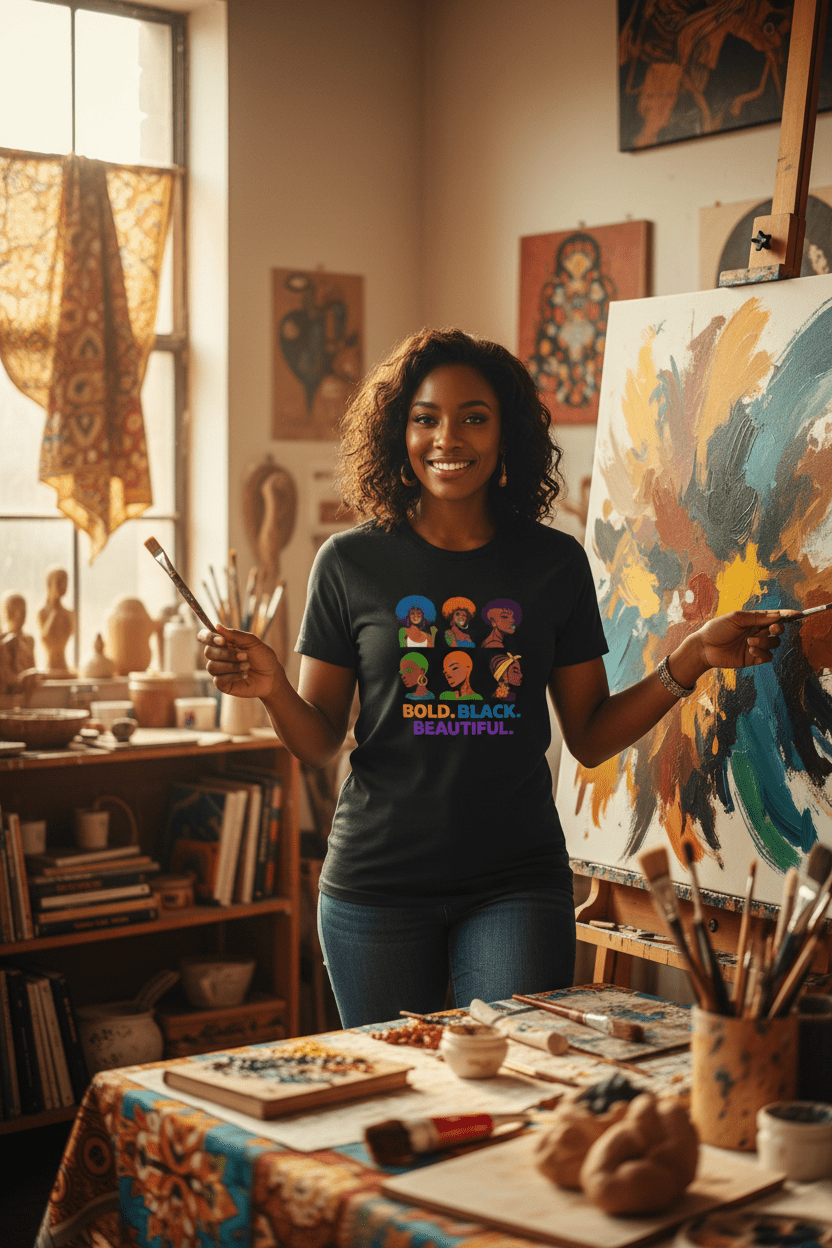 Bold Black Beautiful Creative Art Studio Lifestyle