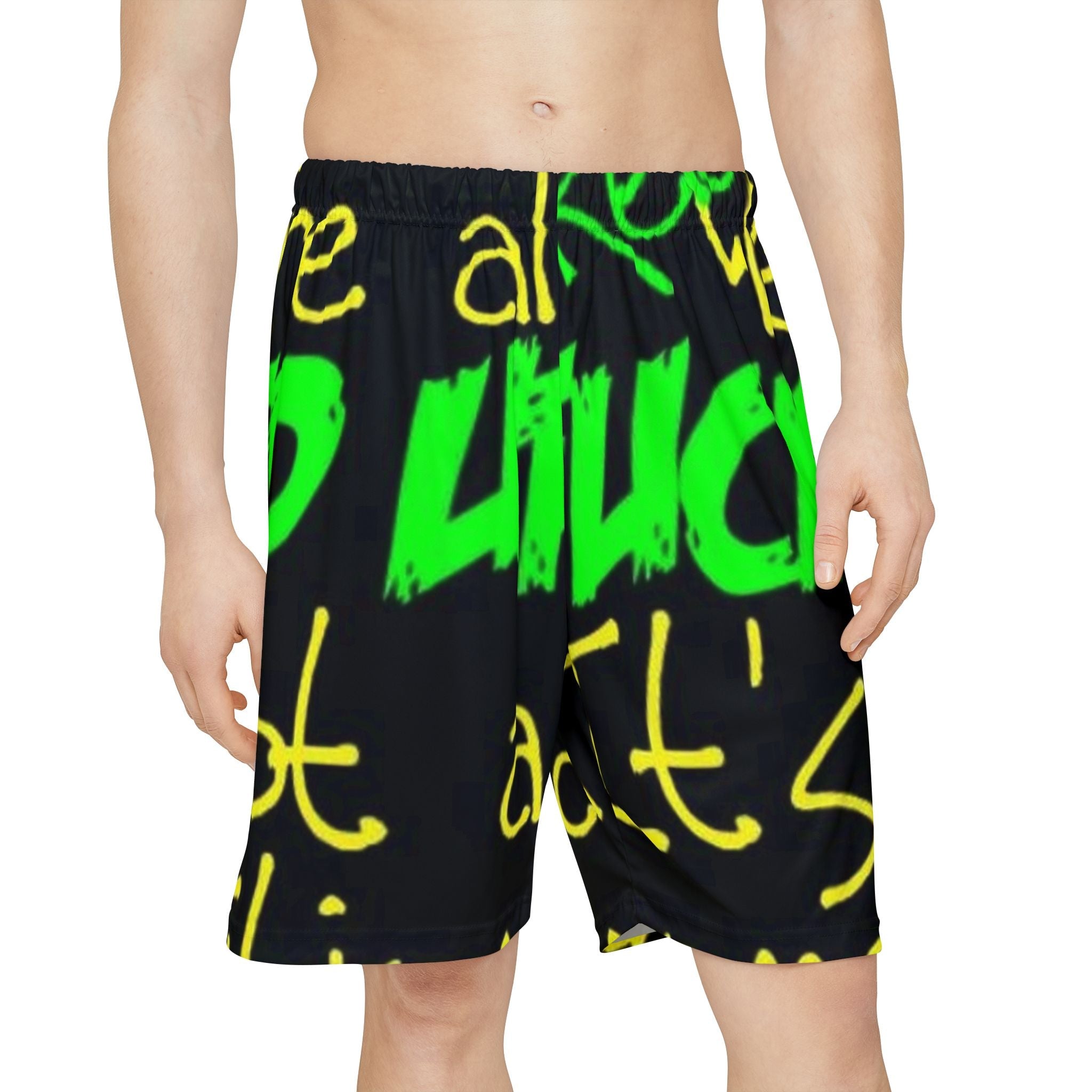 Bold Graphic Sports Shorts for Active Men, Cool Summer Workout Shorts, Gym Wear, Casual Beach Shorts Printify