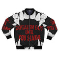 Bomber Jacket — "Capitalism Eats Until You Starve" Graphic Statement Jacket Printify