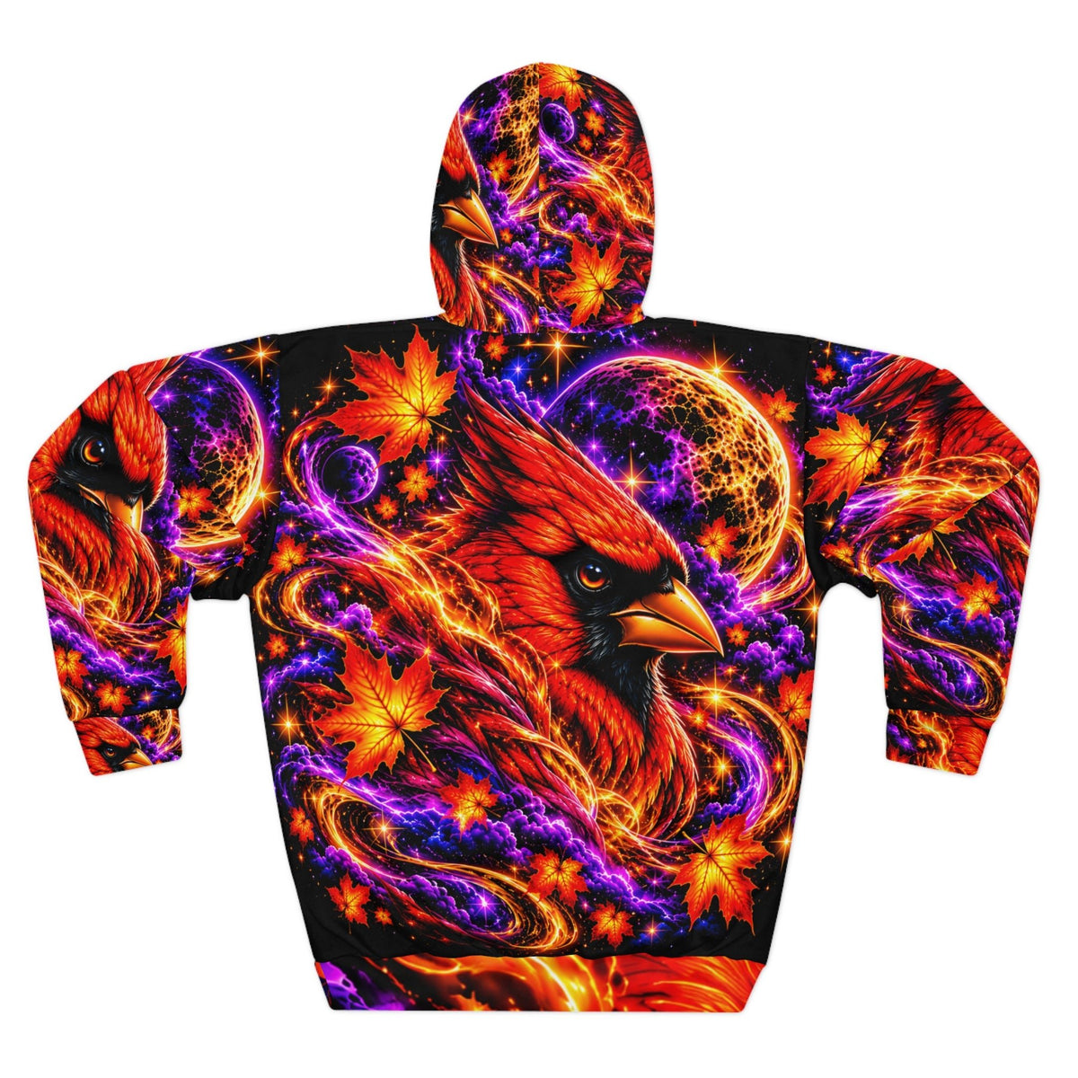 Cardinal Galaxy Hoodie | Cosmic Autumn Bird Pullover