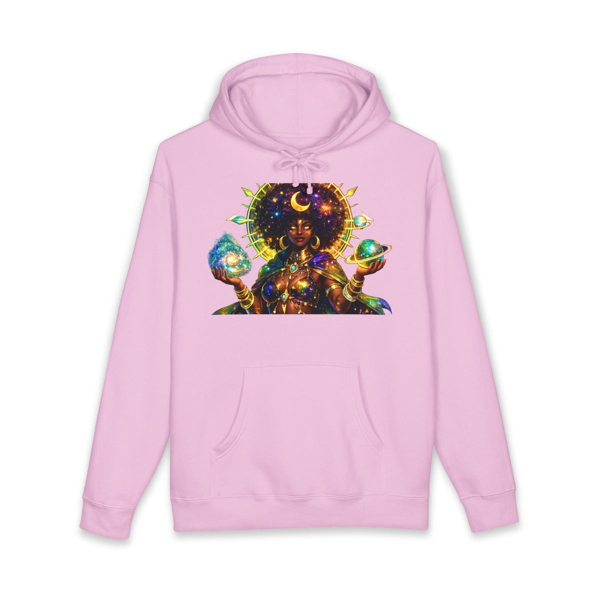Celestial Goddess Hoodie – Afrocentric Cosmic Streetwear Hoodie Printify