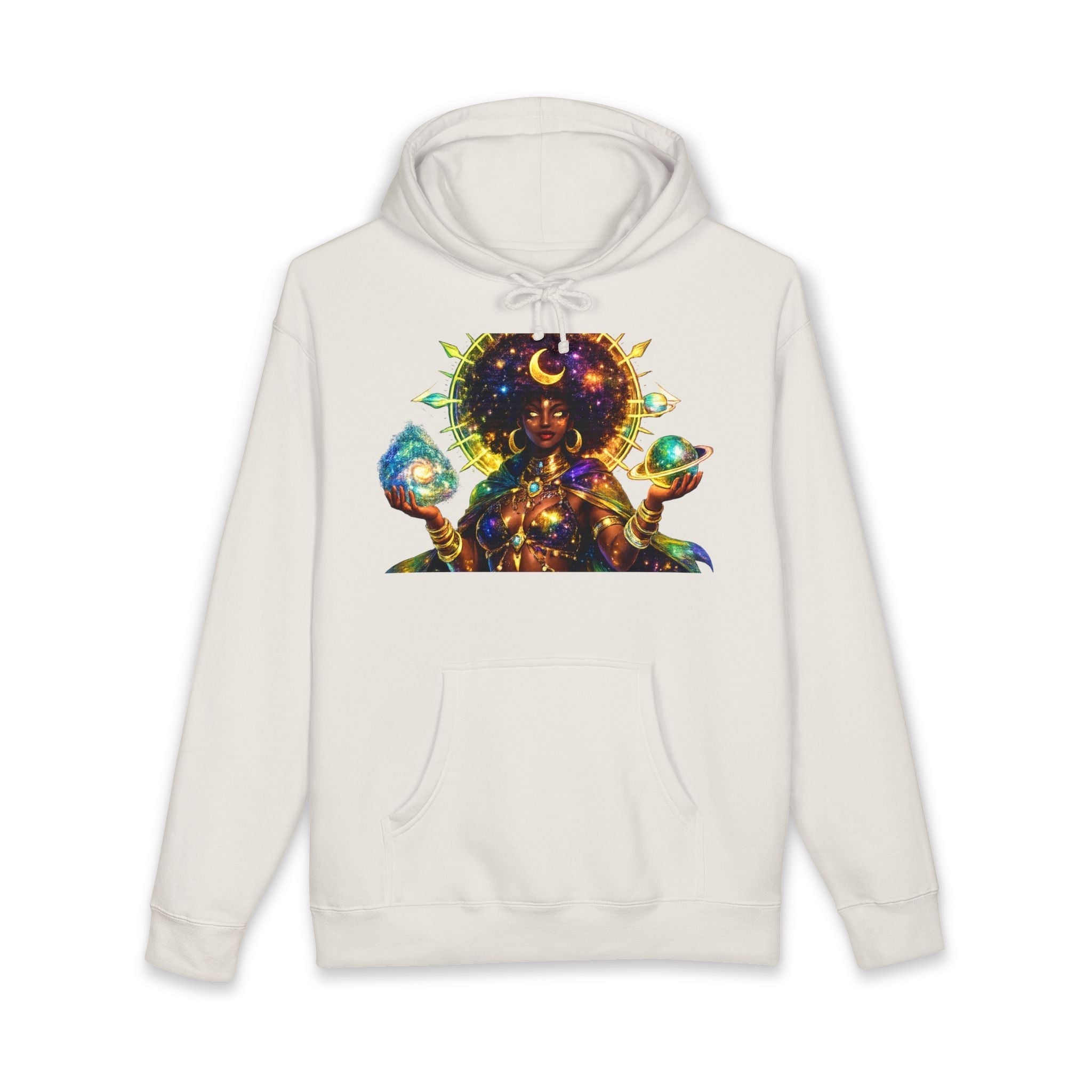 Celestial Goddess Hoodie – Afrocentric Cosmic Streetwear Hoodie Printify