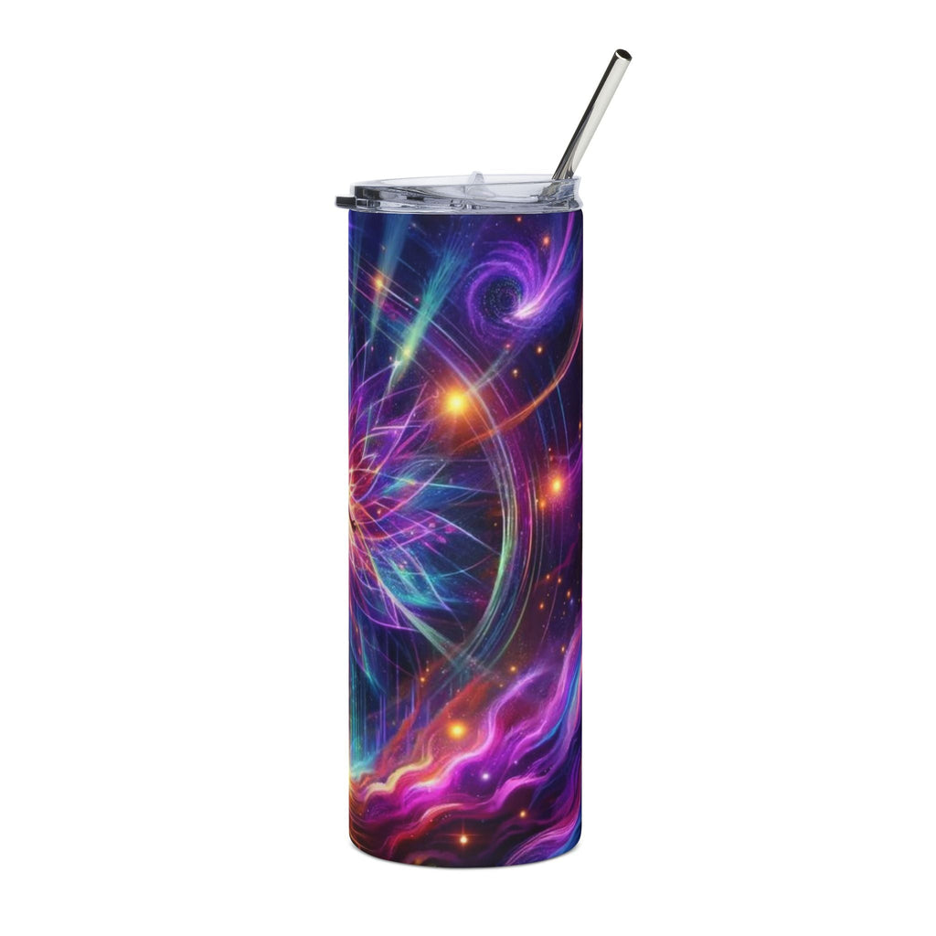 Celestial Stainless Steel Tumbler, 20oz | Vibrant Travel Mug, Infinity Design, Spiritual Gift, Yoga Accessory, Colorful Drinkware