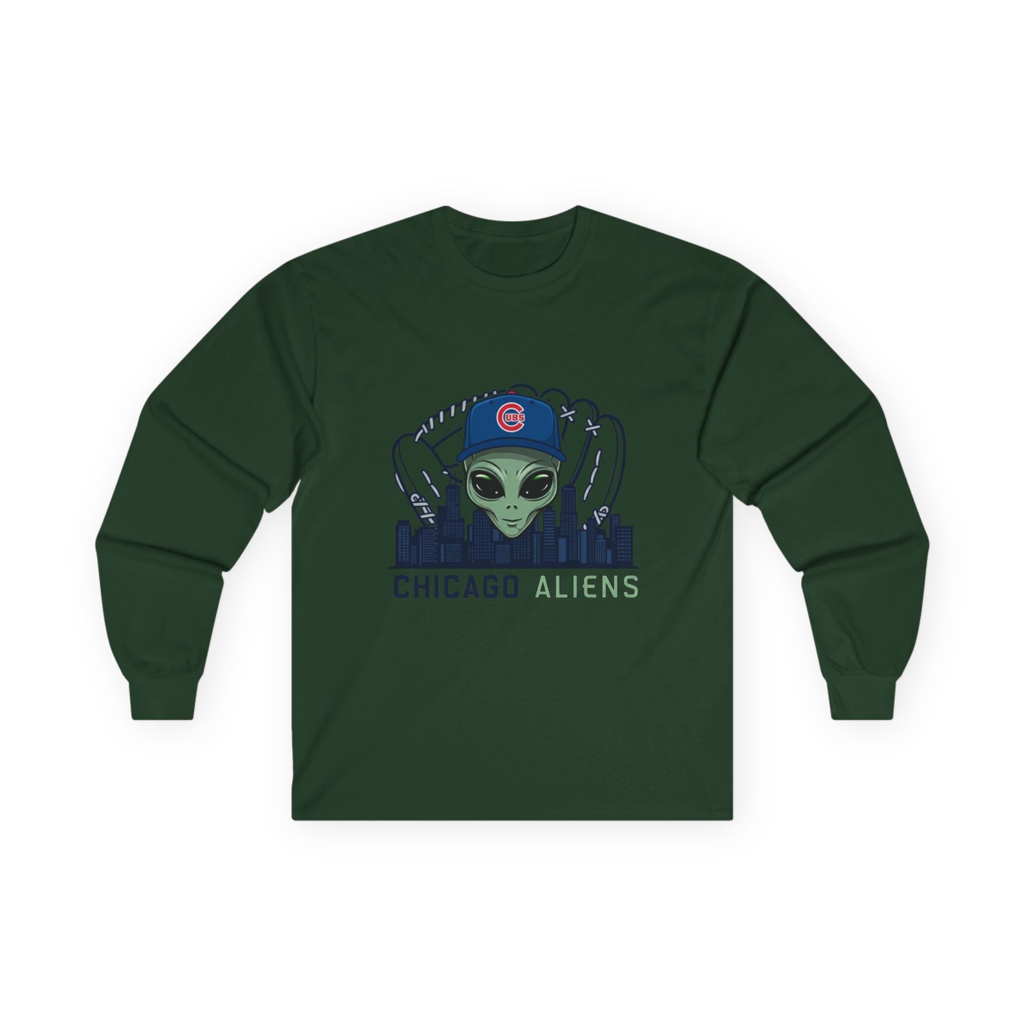 Chicago Aliens Long Sleeve Tee — Premium Ultra Cotton Unisex Shirt Printify