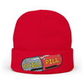 Chill Pill Embroidered Knit Beanie — Relaxed Vibe Winter Hat Printify