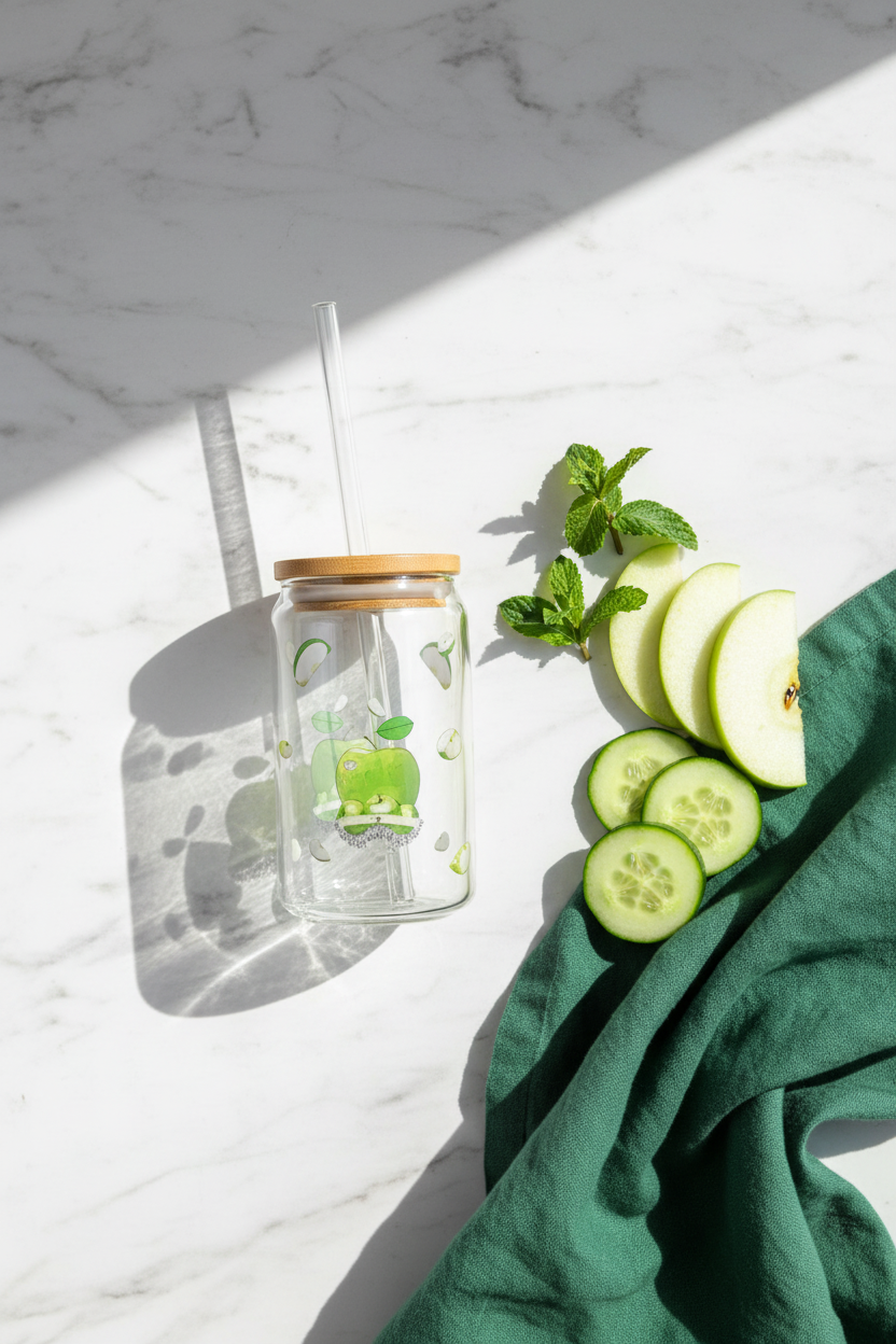 Clean Flat Lay - Green Apple Sipper
