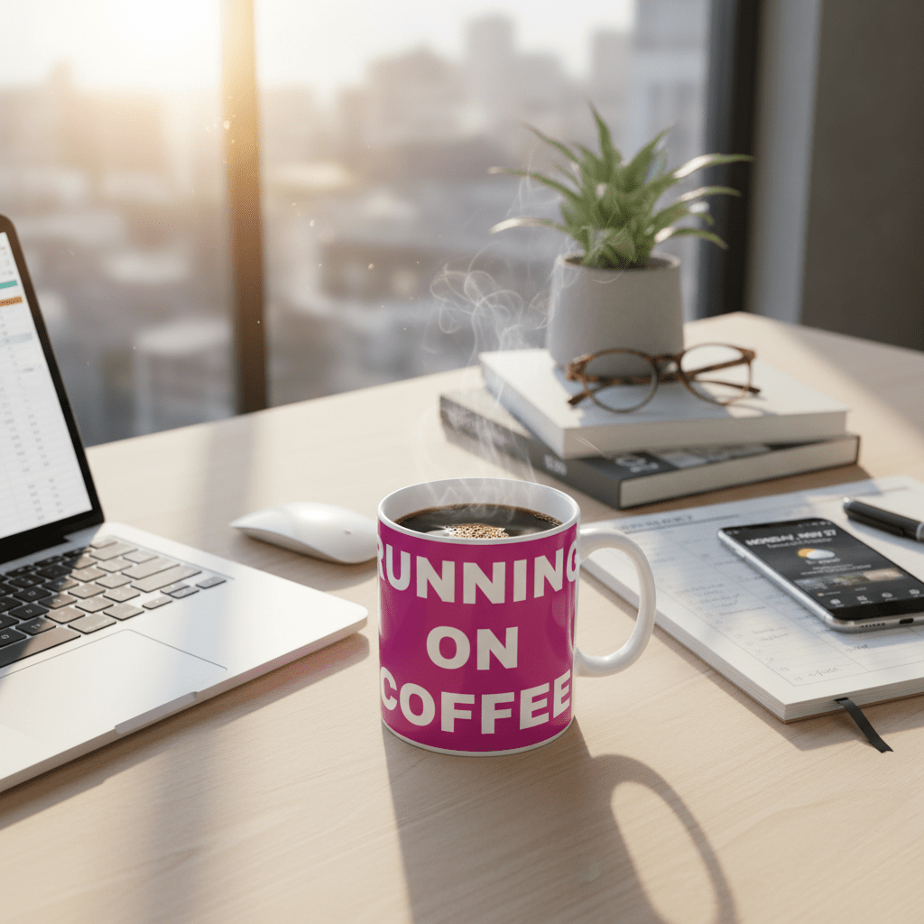 Running on Coffee Morning Desk