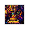 Coffee to the Cosmos Magnet — Psychedelic Skull Astronaut Die-Cut Magnet Printify