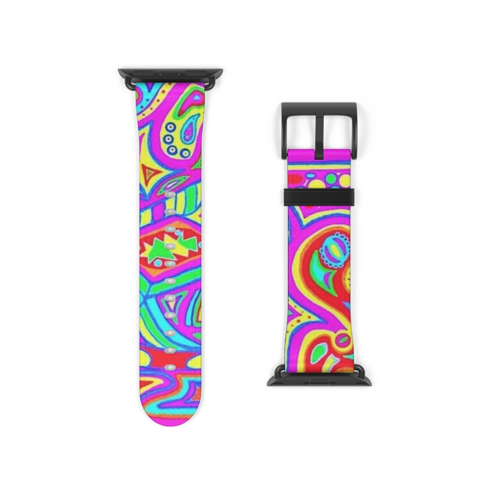 Colorful Bohemian Watch Band, Stylish Smartwatch Strap, Funky Accessory for Festival Lovers, Vibrant Wristband for Everyday Wear, Perfect Printify