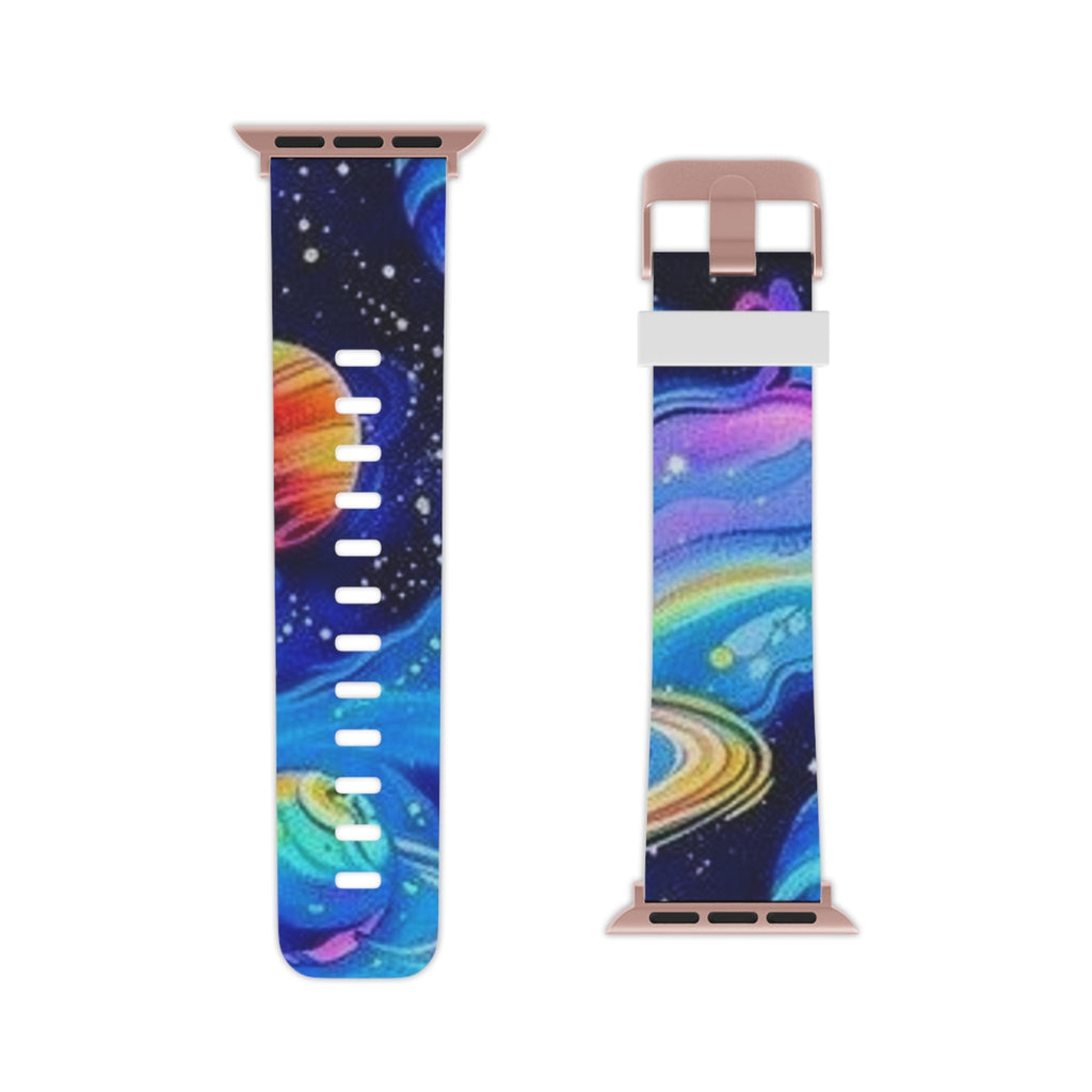 Colorful Galaxy Apple Watch Band, Space Themed Strap, Friendly for Kids & Adults, Perfect Gift for Star Lovers, Unique Accessory Printify
