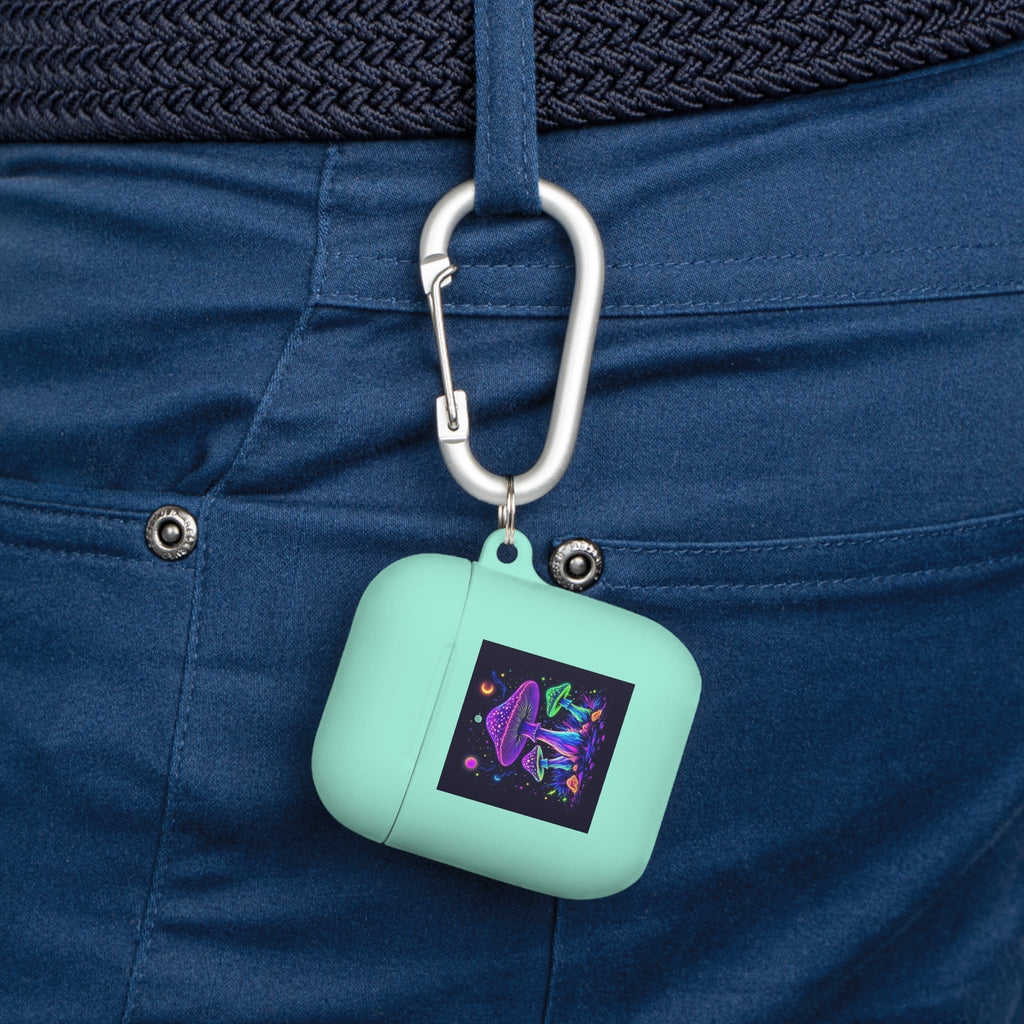 Colorful Mushroom AirPods Case Cover, Unique Gift, Trendy Tech Accessory, Festival Vibes, Artistic Design Printify