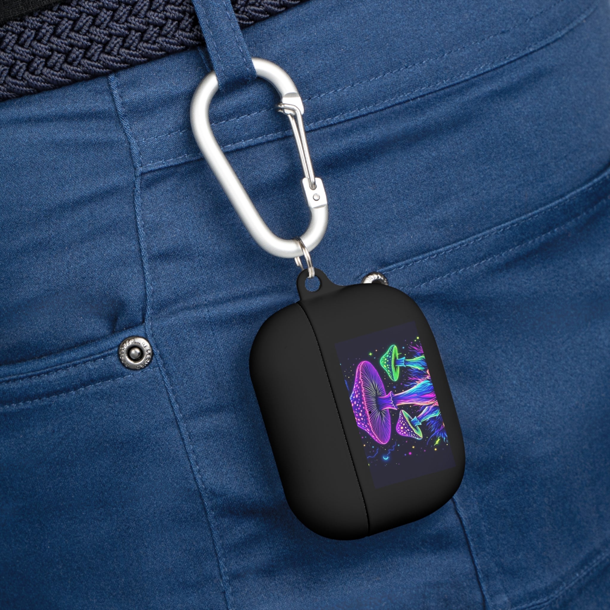 Colorful Mushroom AirPods Case Cover, Unique Gift, Trendy Tech Accessory, Festival Vibes, Artistic Design Printify